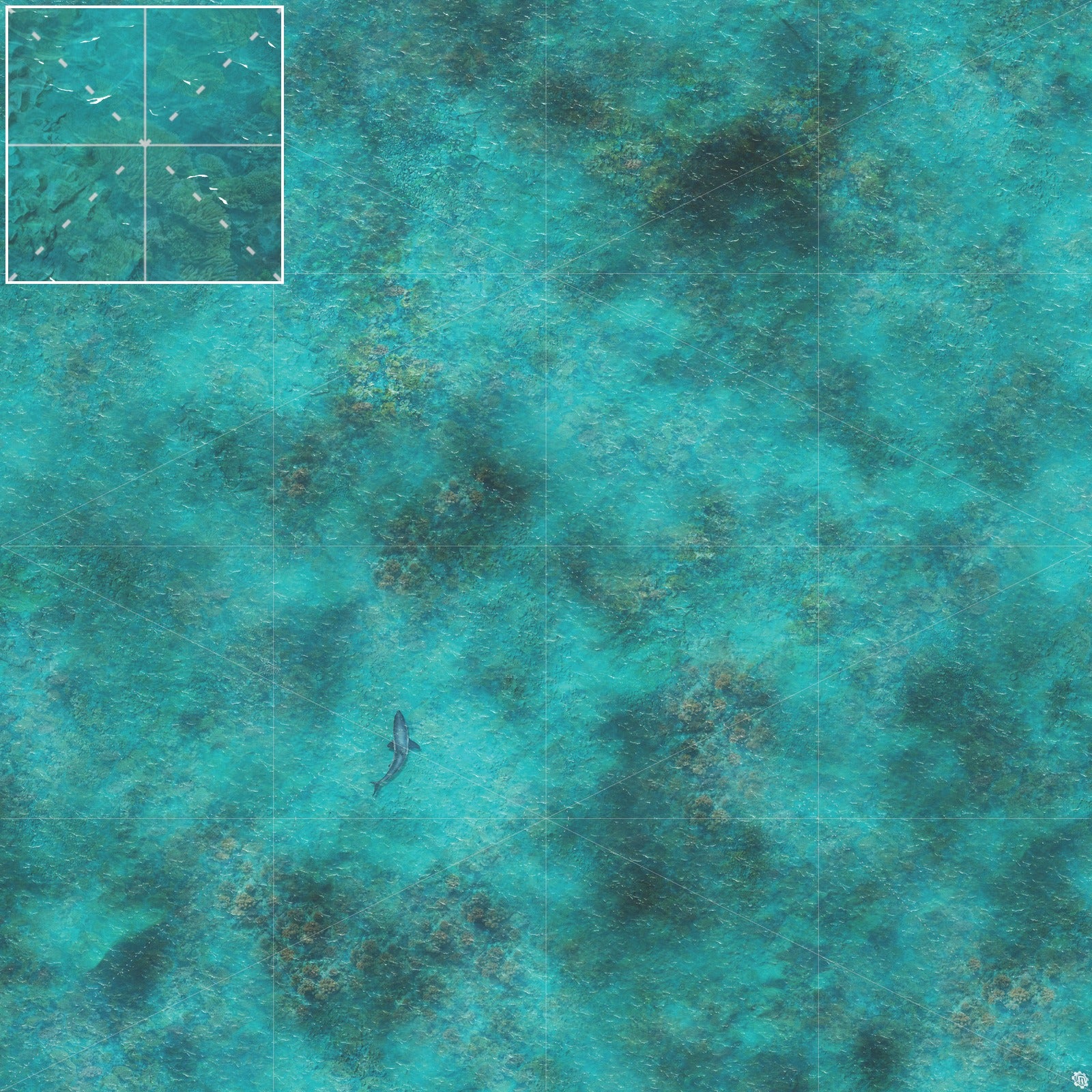 Mats by Mars: Coral Cove Tabletop Wargaming Play Mat