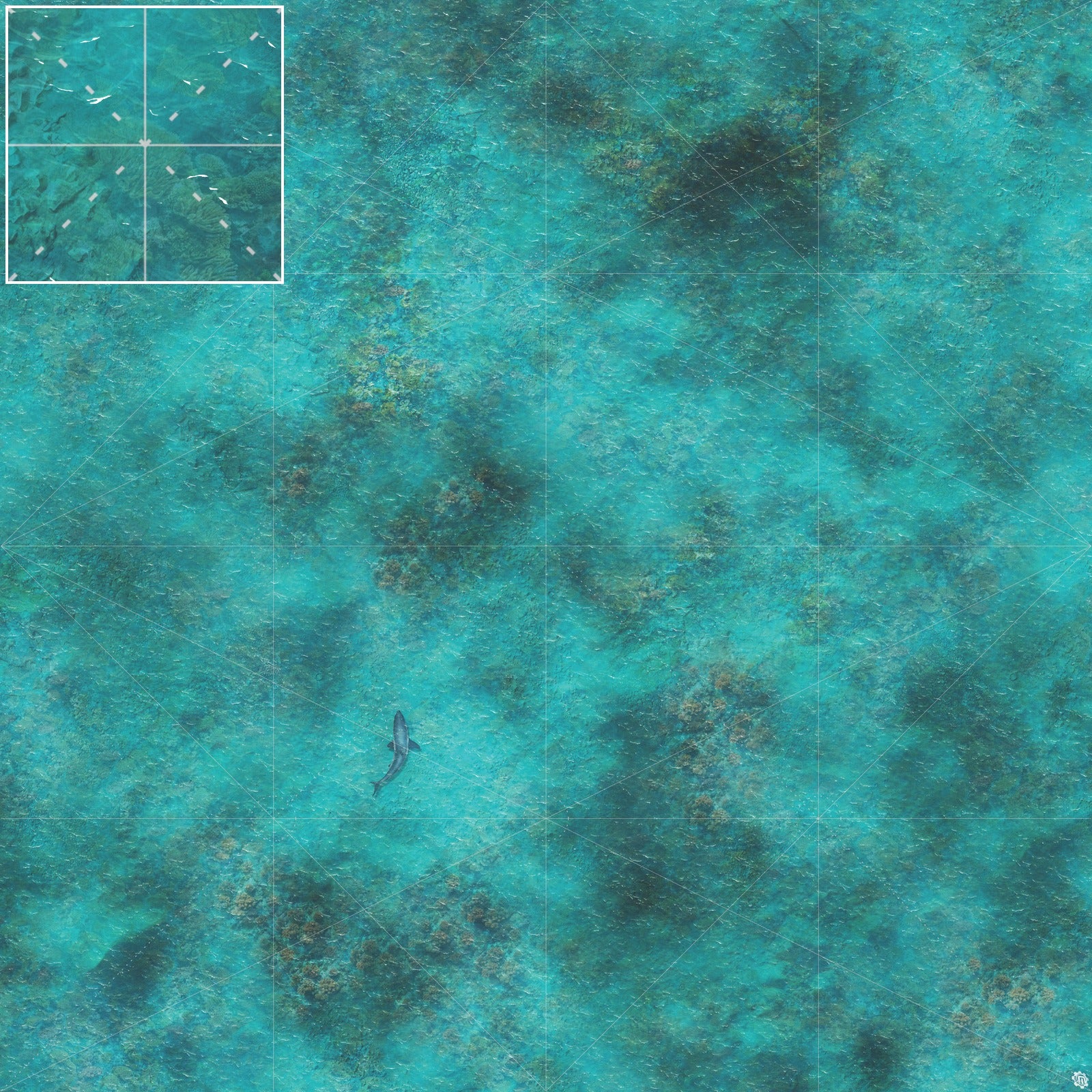 Mats by Mars: Coral Cove Tabletop Wargaming Play Mat