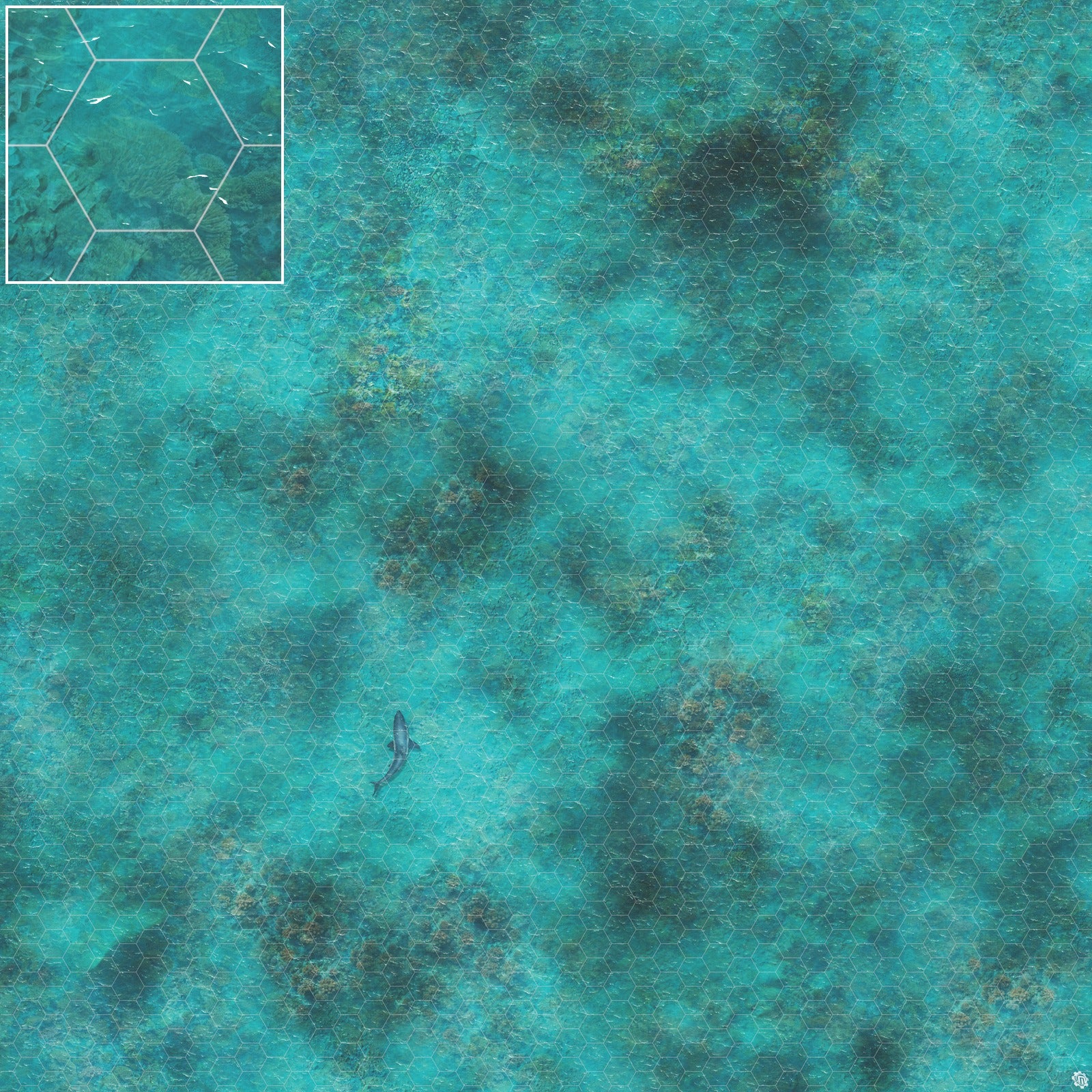 Mats by Mars: Coral Cove Tabletop Wargaming Play Mat