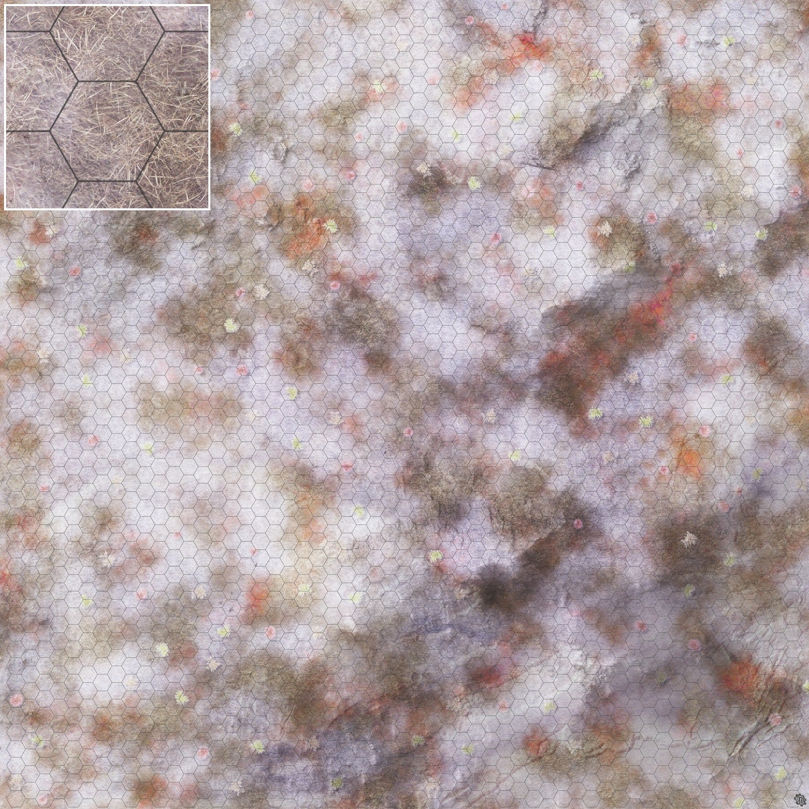 Mats by Mars: Hinterland Snow Tabletop Wargaming Play Mat
