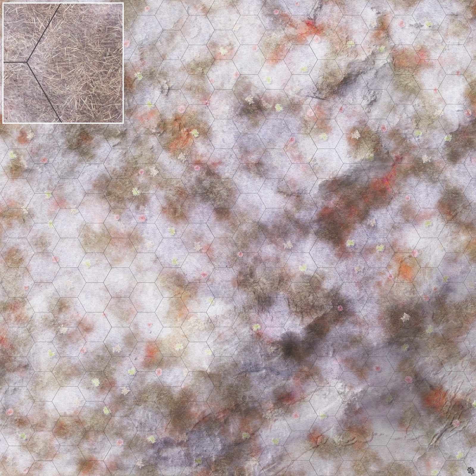 Mats by Mars: Hinterland Snow Tabletop Wargaming Play Mat