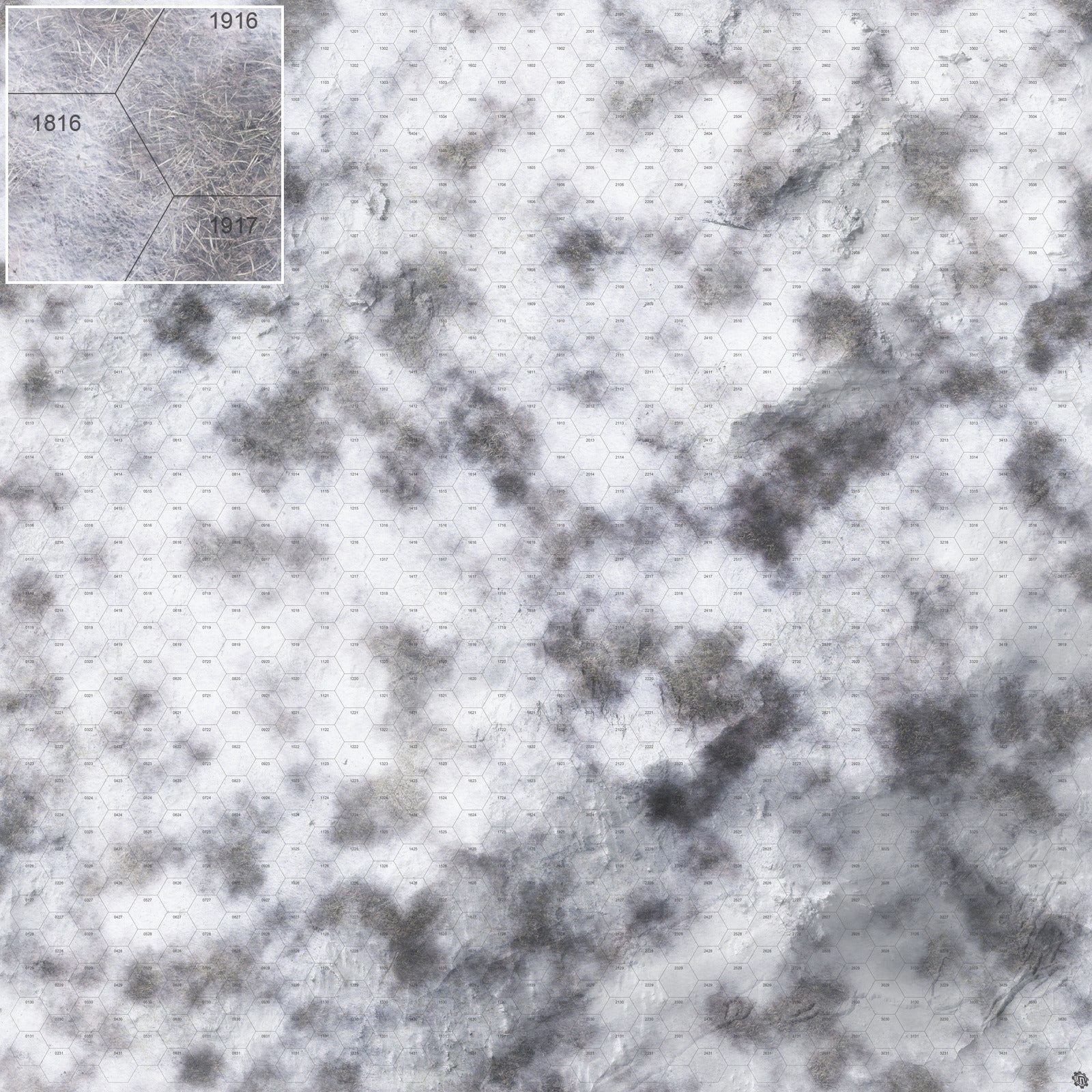 Mats by Mars: Frozen Wasteland Tabletop Wargaming Play Mat