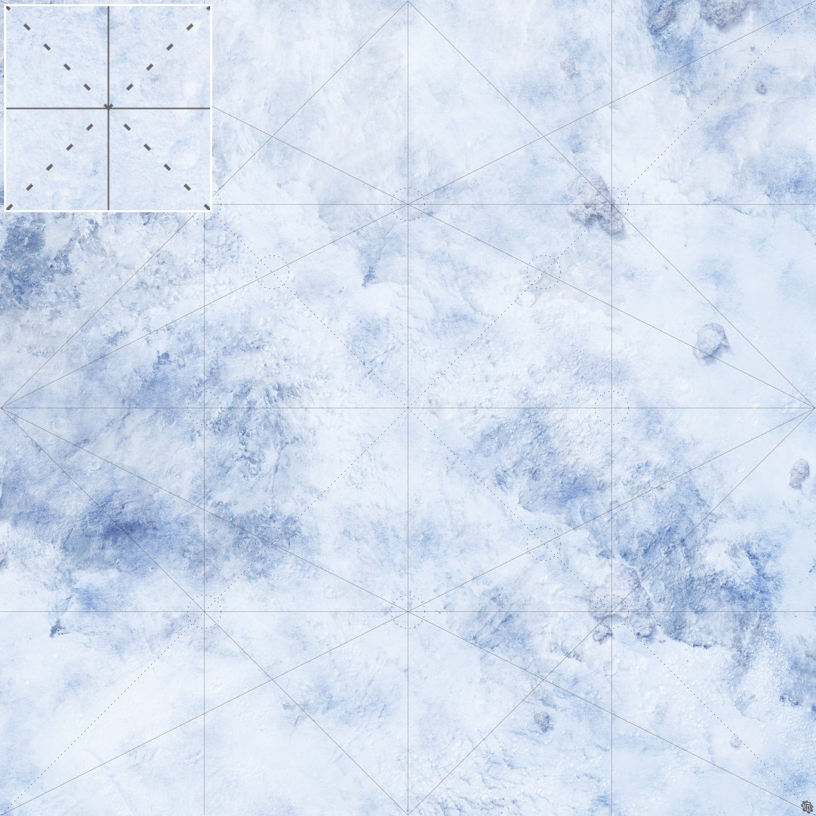 Mats by Mars: Glacial Pass Tabletop Wargaming Play Mat