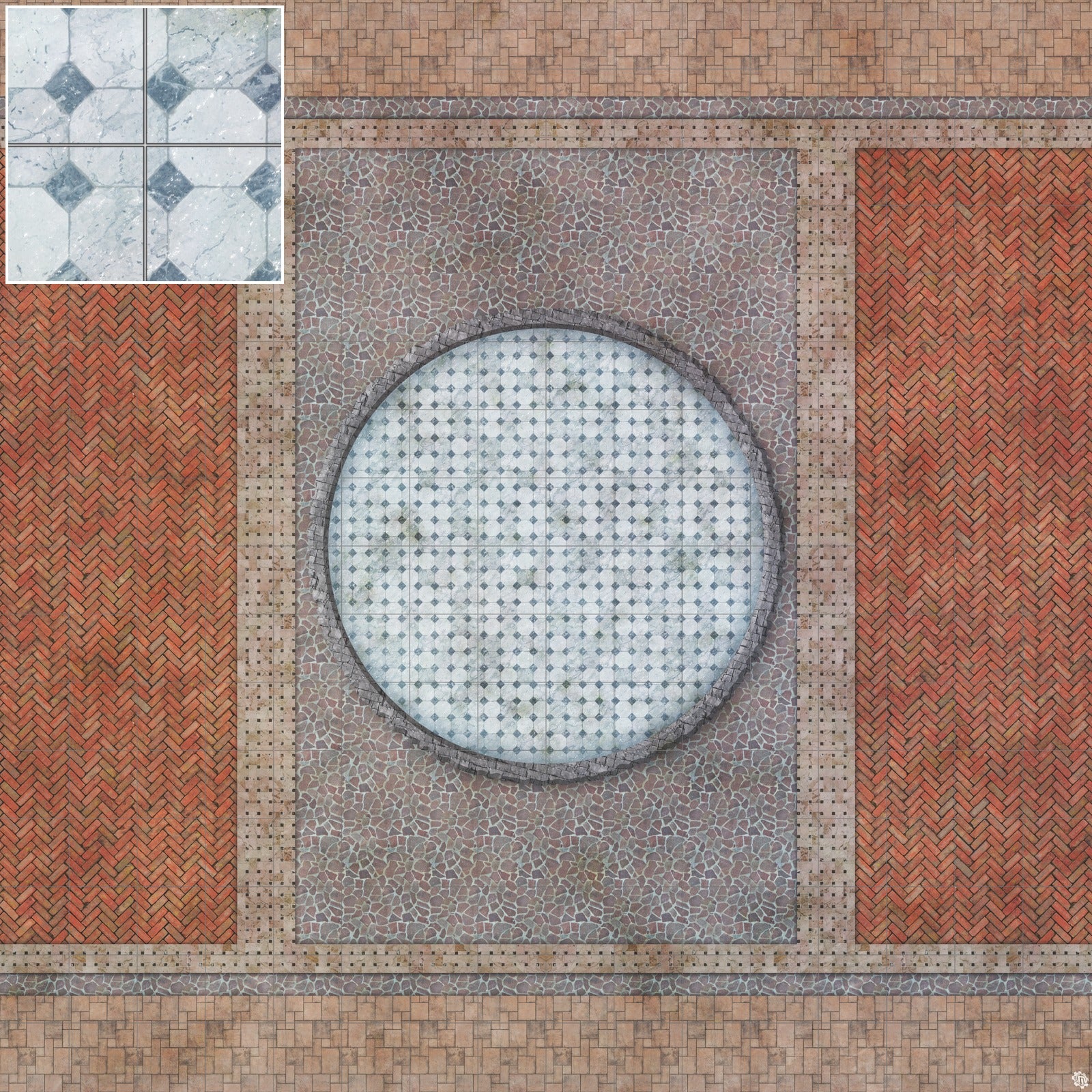 Mats by Mars: Piazza Tabletop Wargaming Play Mat