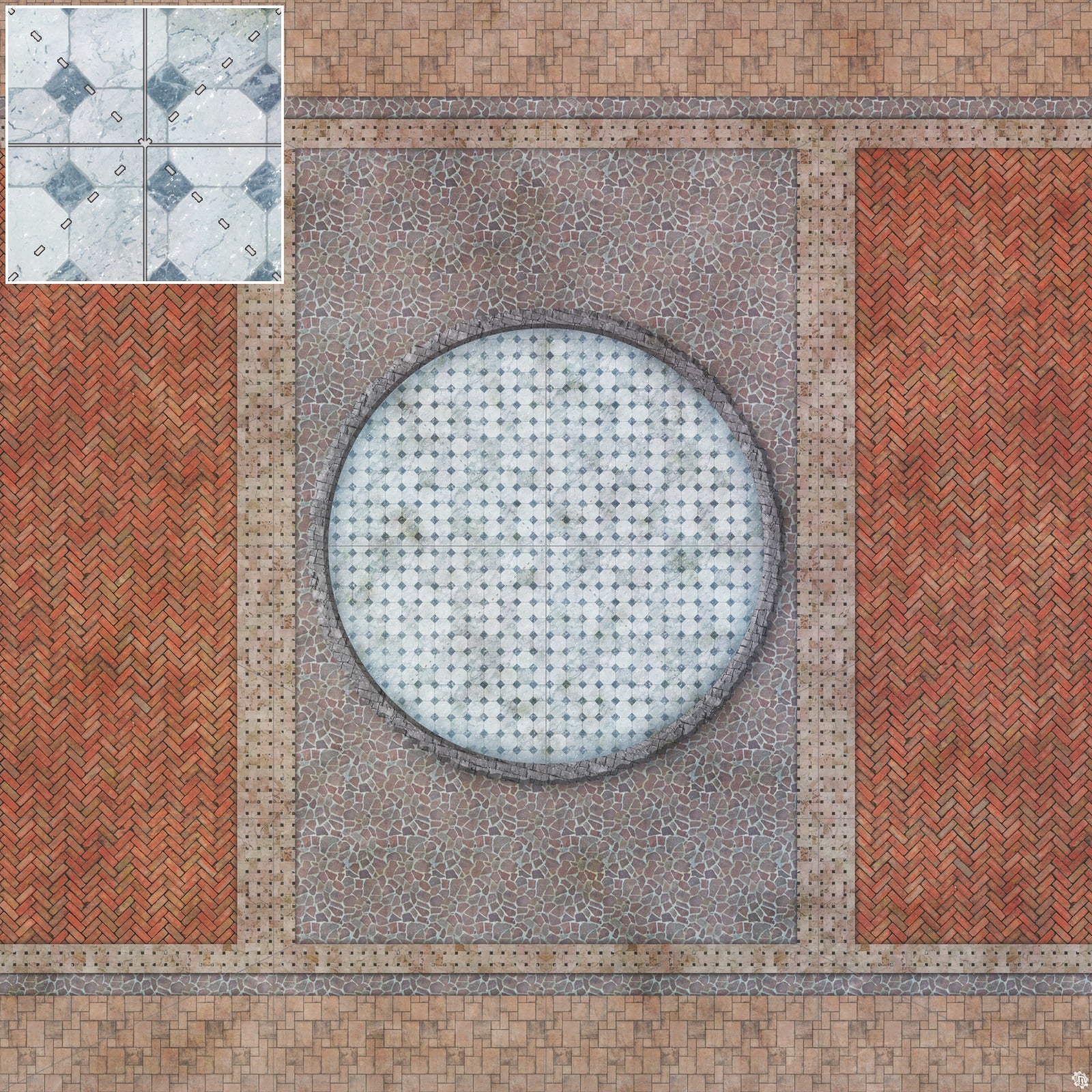 Mats by Mars: Piazza Tabletop Wargaming Play Mat