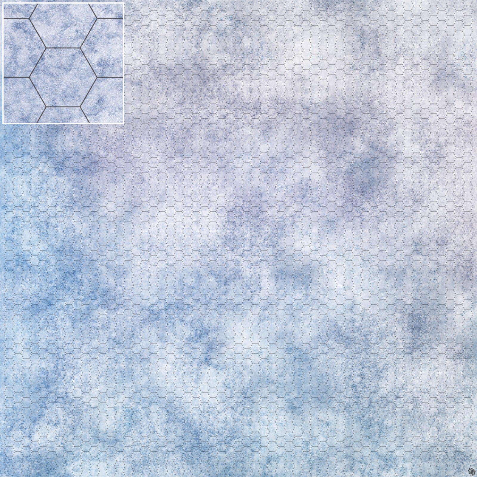 Mats by Mars: Glacial Plain Tabletop Wargaming Play Mat