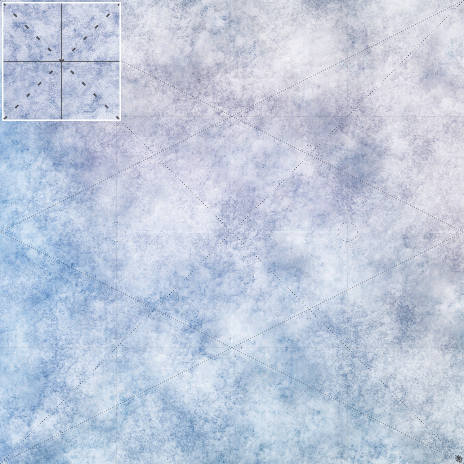 Mats by Mars: Glacial Plain Tabletop Wargaming Play Mat