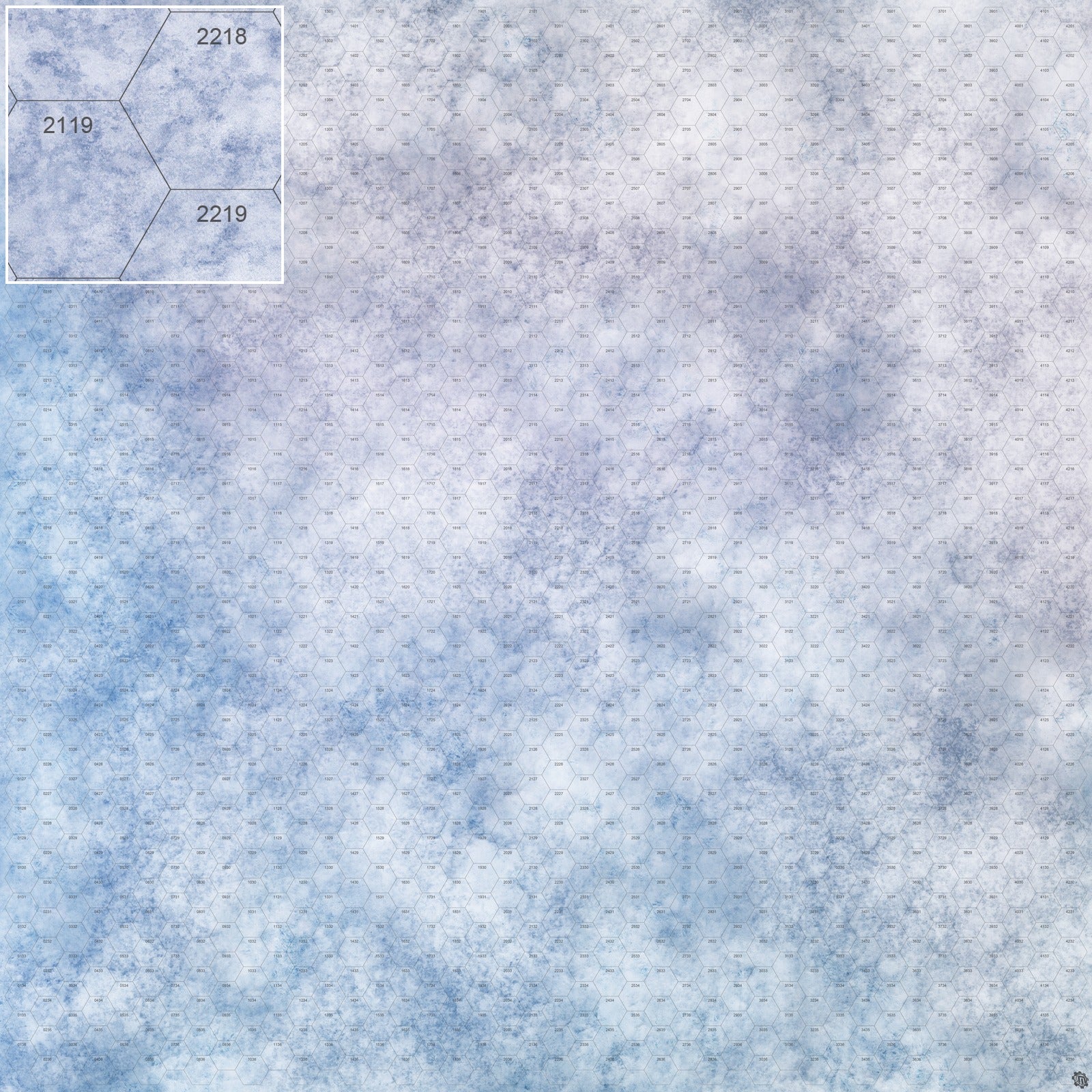 Mats by Mars: Glacial Plain Tabletop Wargaming Play Mat