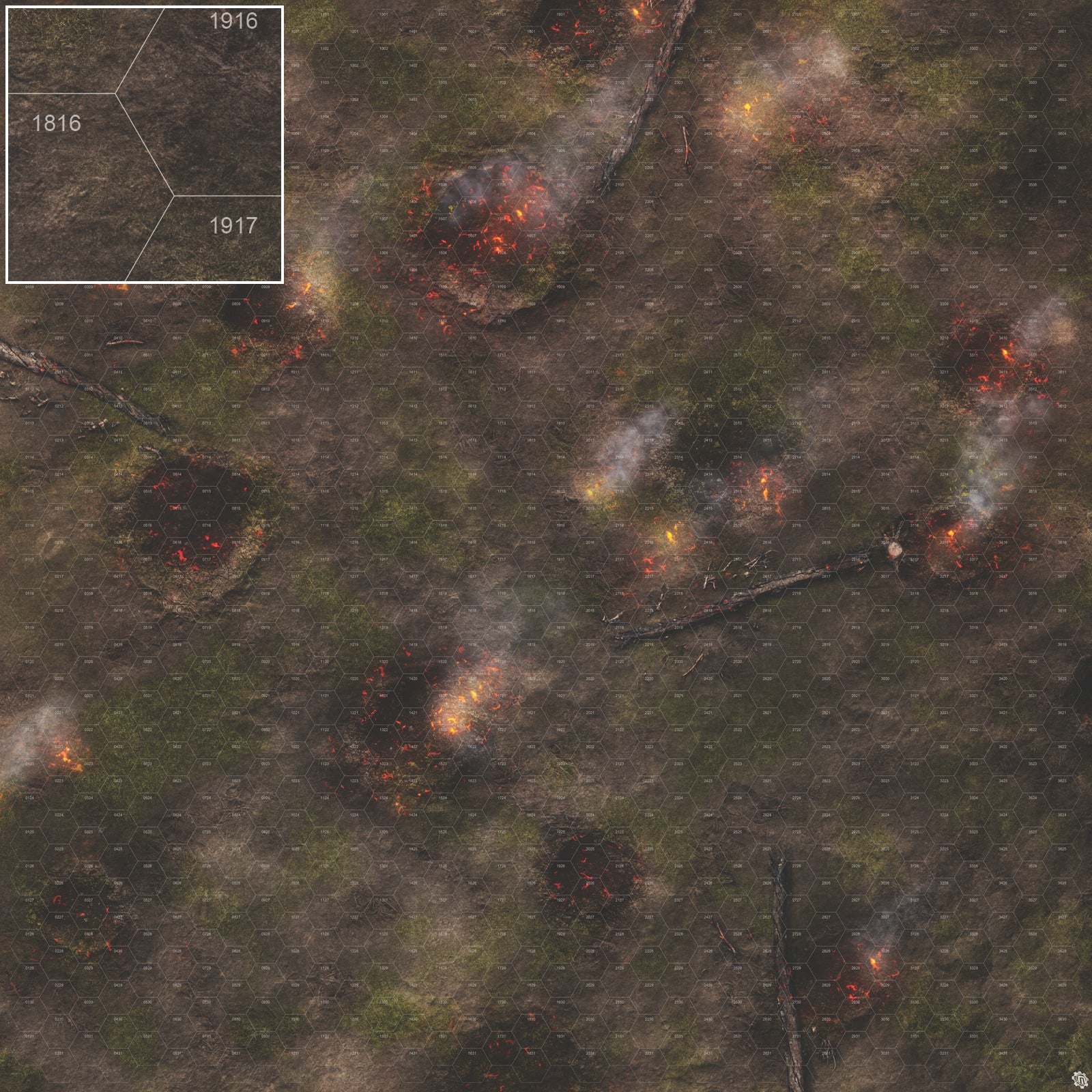 Mats by Mars: Mortar Combat Wargaming Play Mat