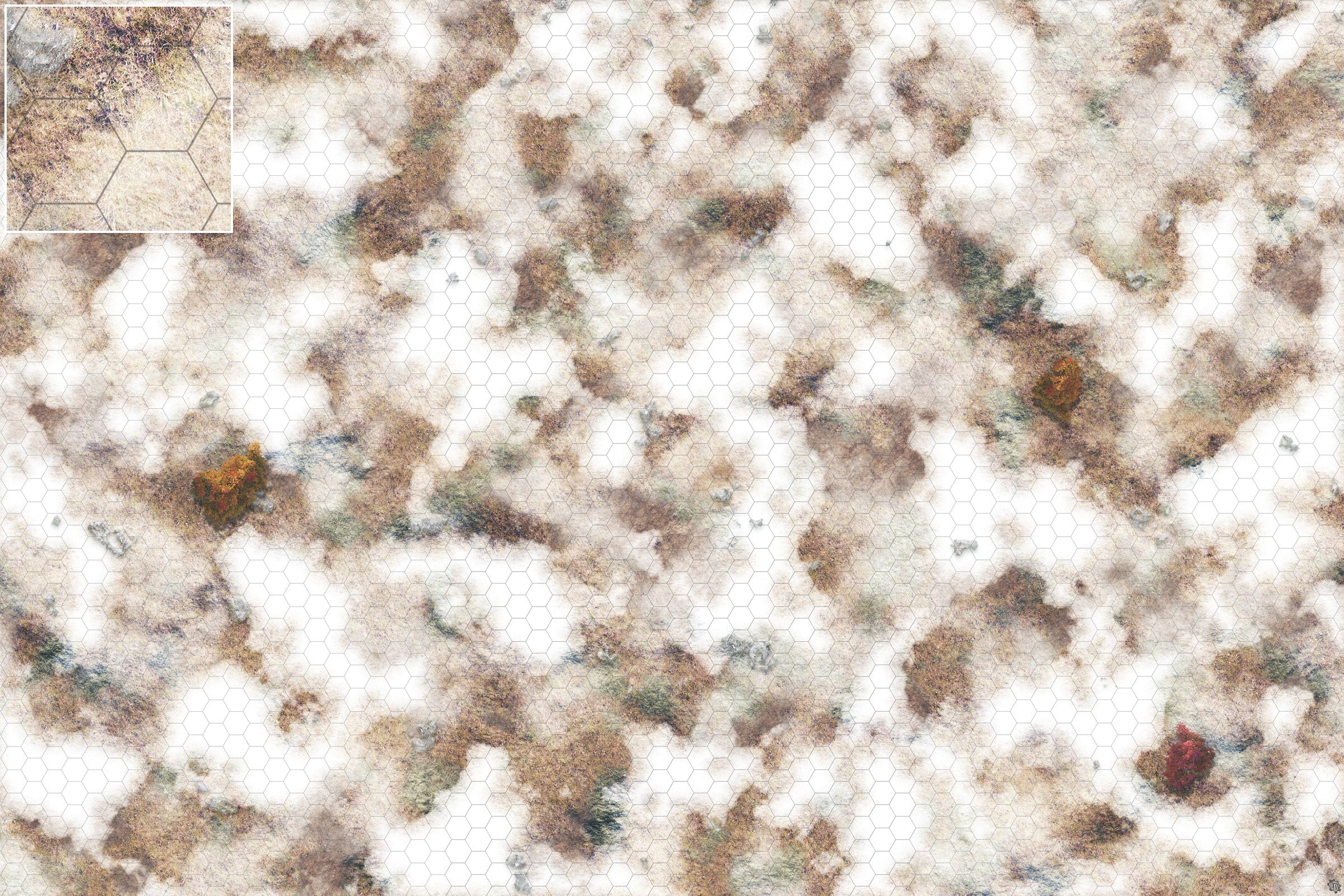 Mats by Mars: Snowy Tundra Tabletop Wargaming Play Mat