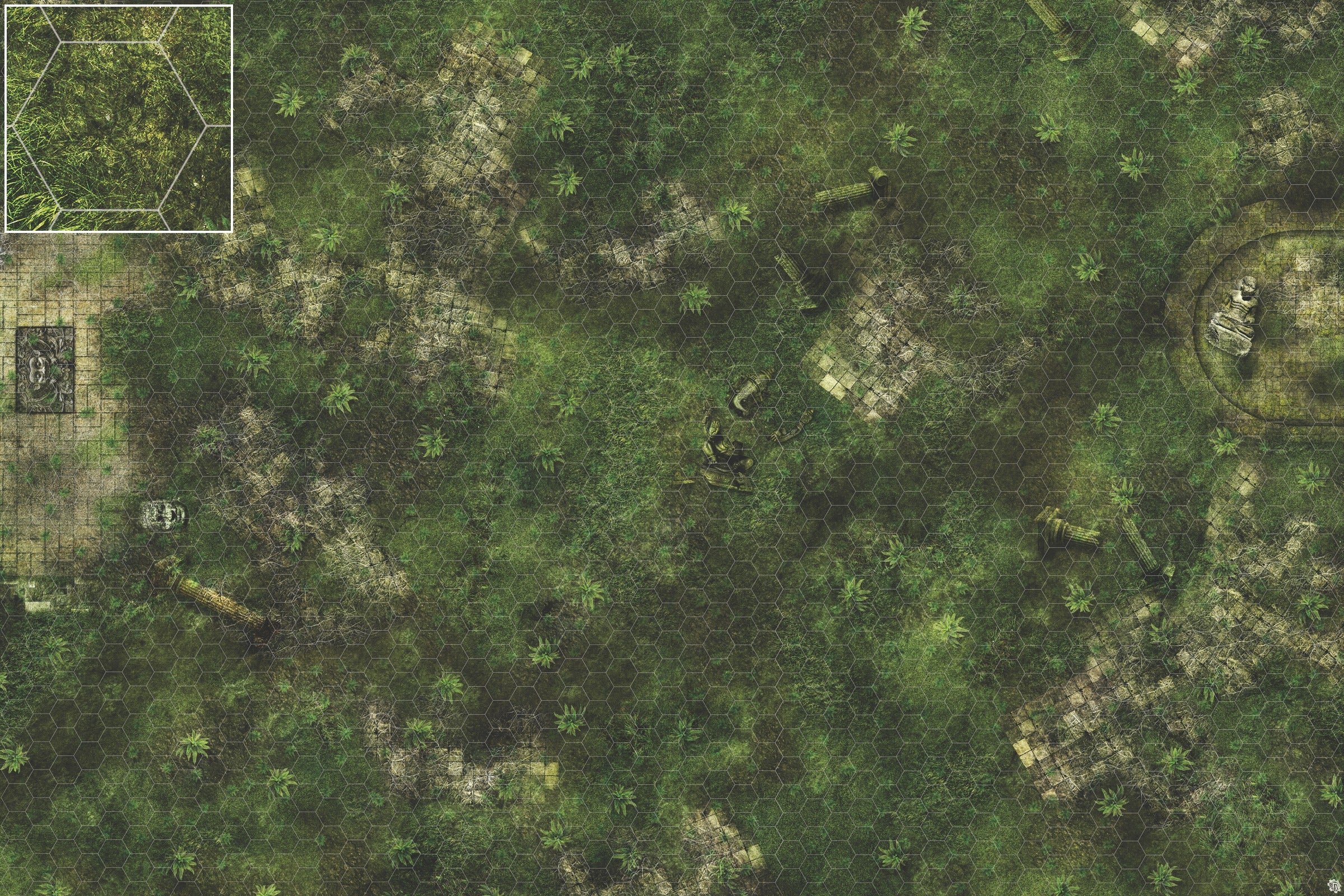 Mats by Mars: Forgotten Temple (Altar) Tabletop Wargaming Play Mat