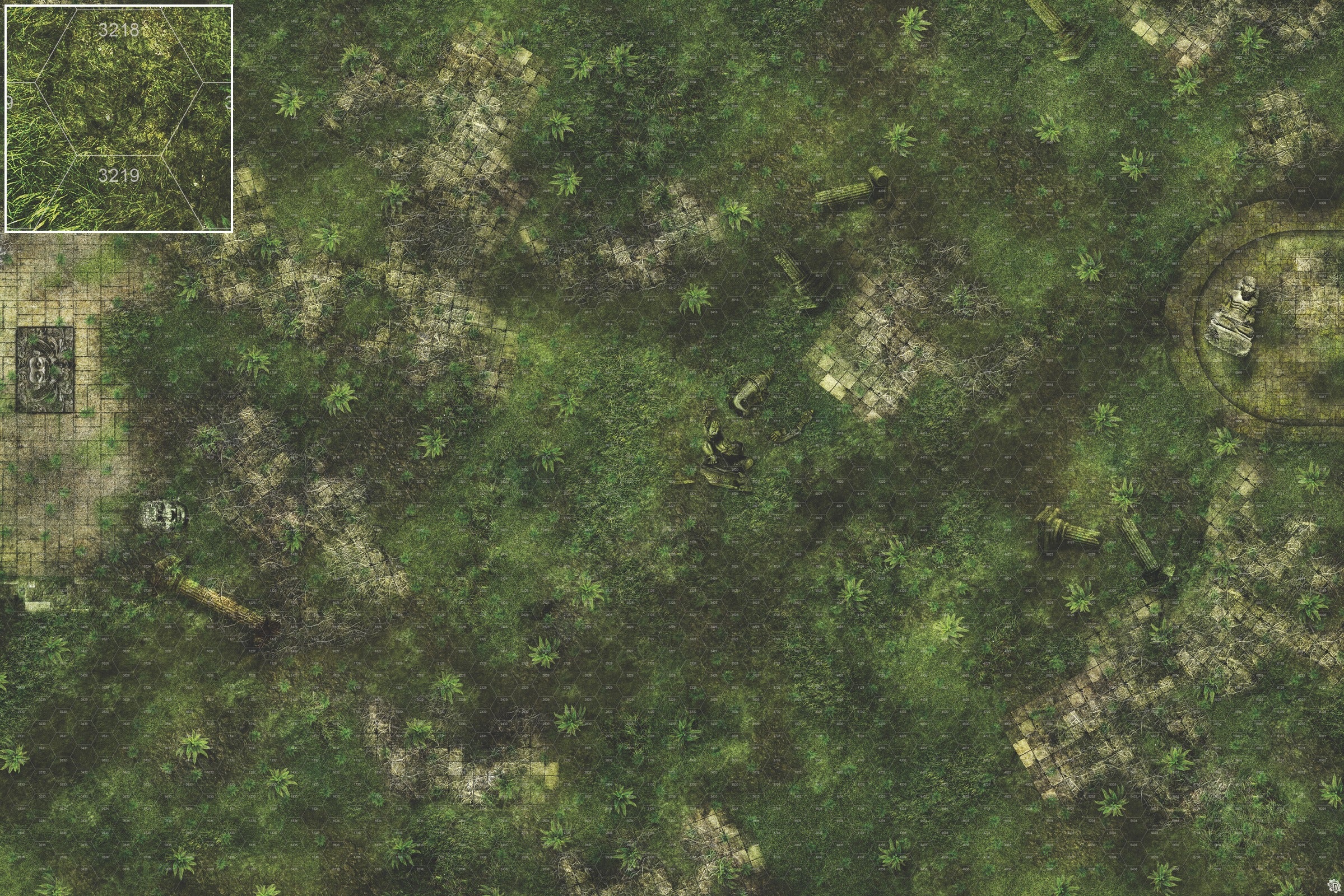 Mats by Mars: Forgotten Temple (Altar) Tabletop Wargaming Play Mat