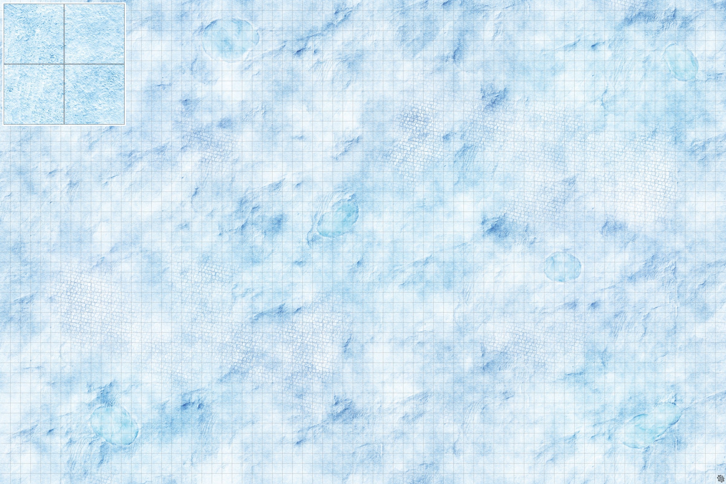 Mats by Mars: Frosty Cobbles Tabletop Wargaming Play Mat