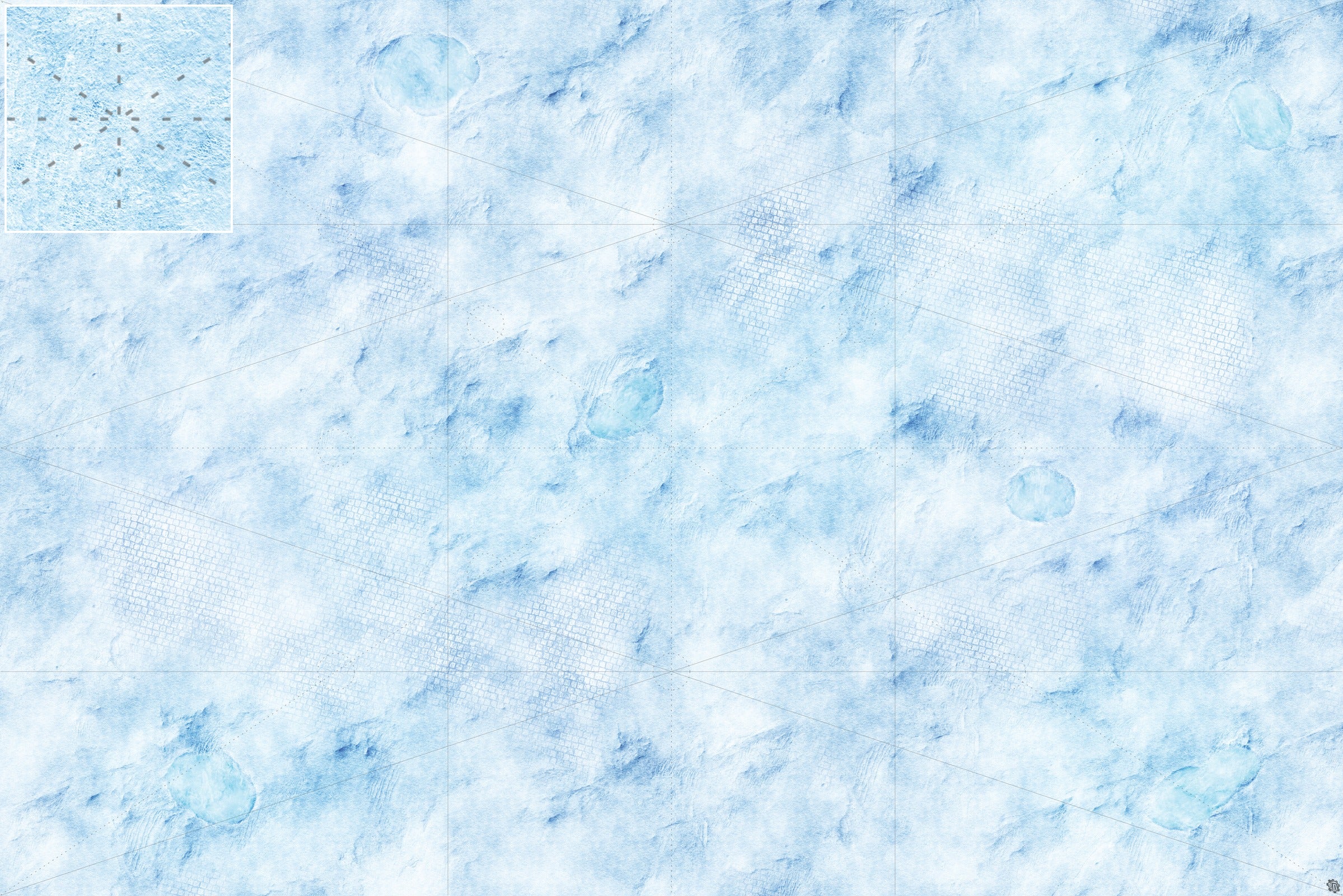 Mats by Mars: Frosty Cobbles Tabletop Wargaming Play Mat