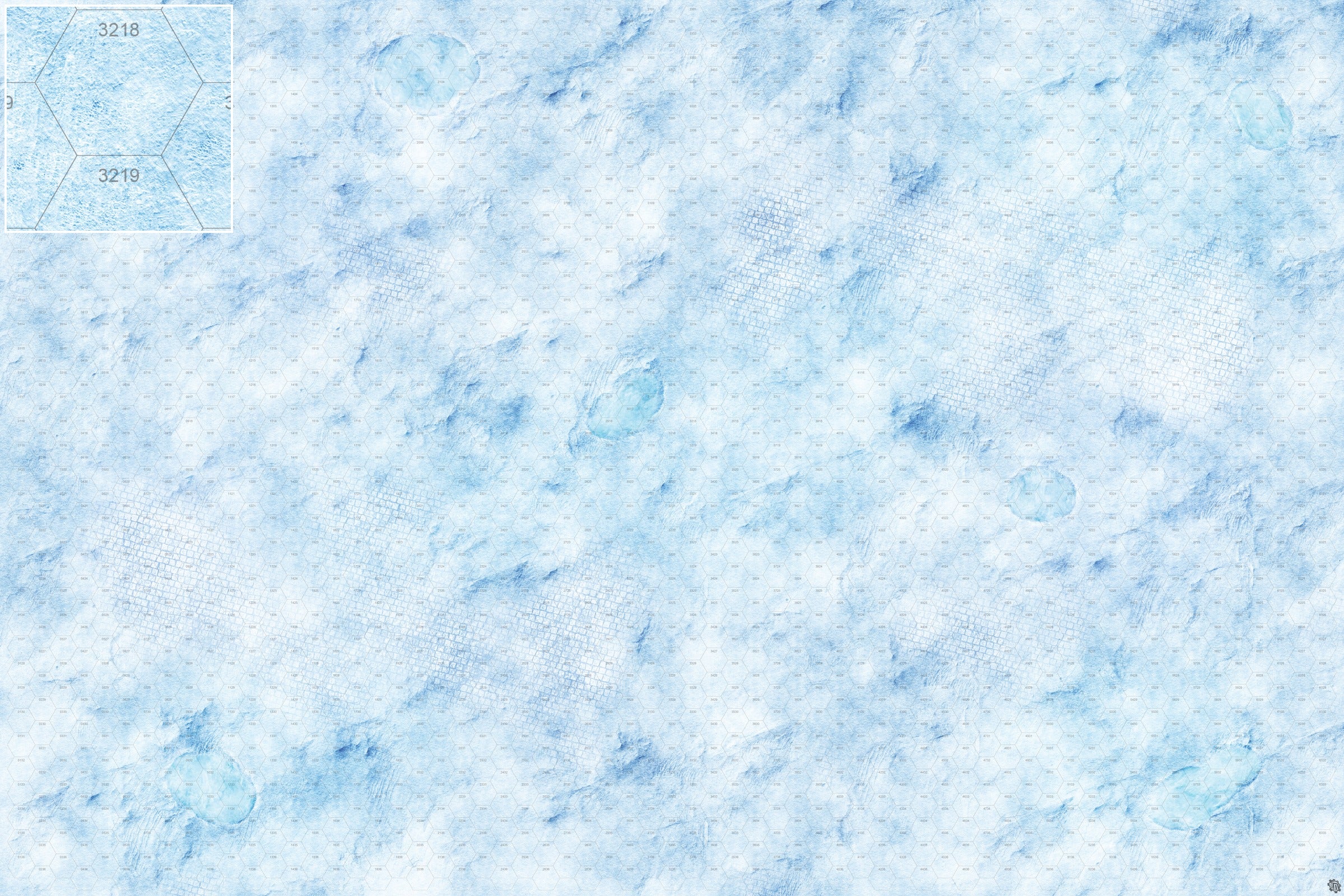 Mats by Mars: Frosty Cobbles Tabletop Wargaming Play Mat