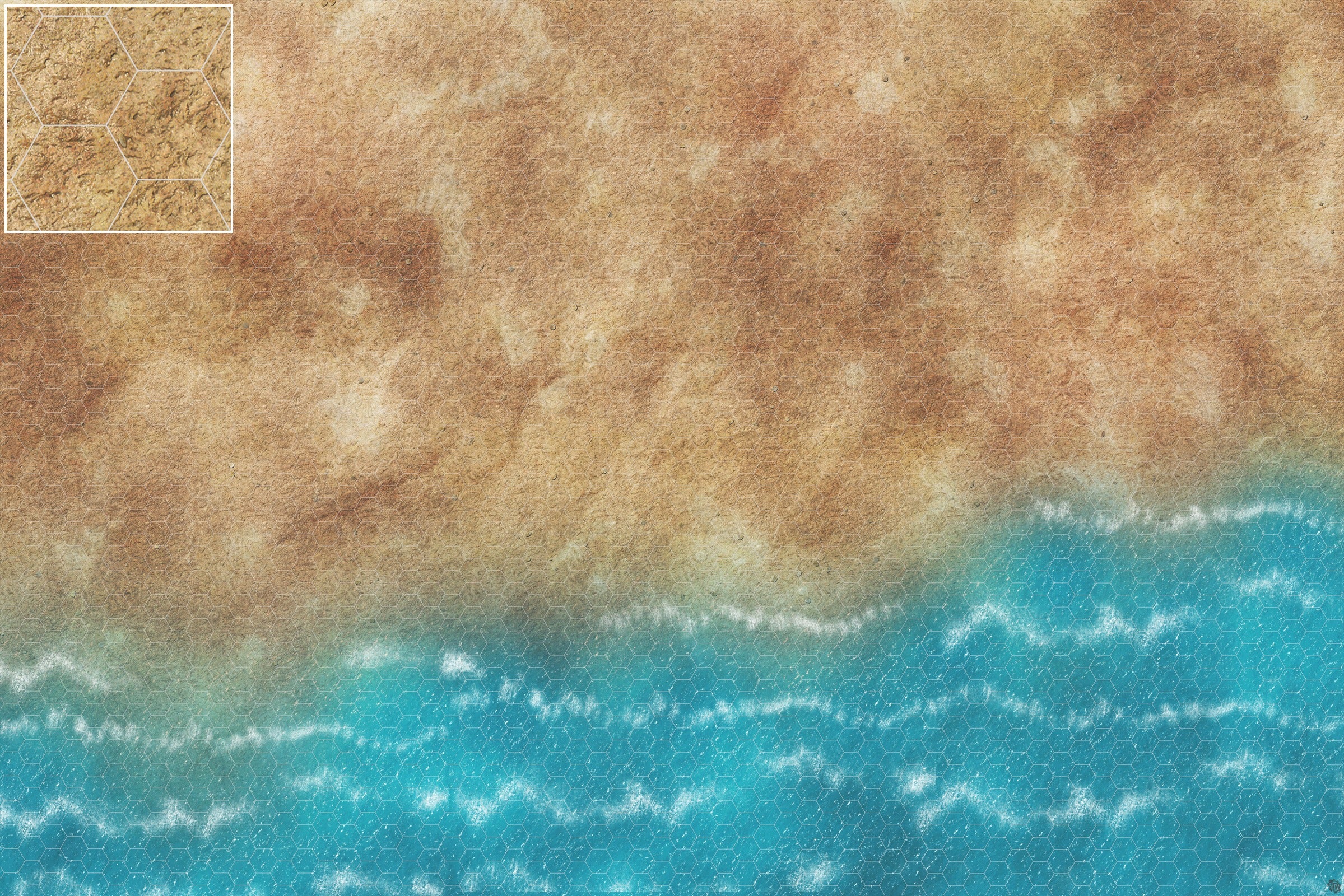Mats by Mars: Treasure Beach Tabletop Wargaming Play Mat