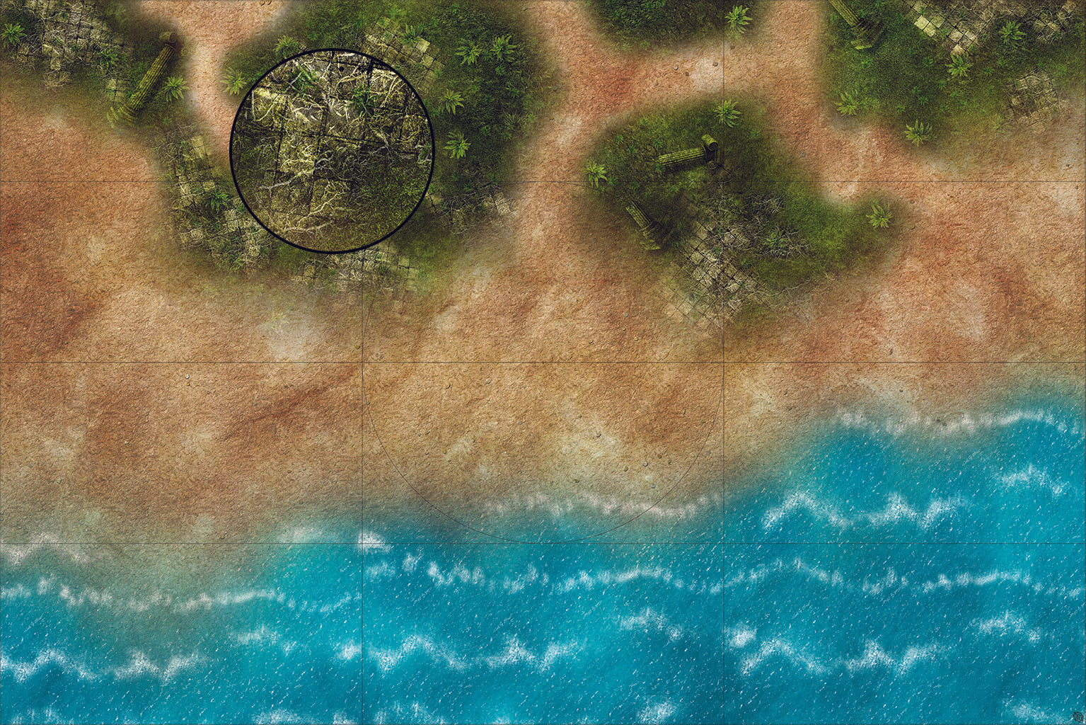 Mats by Mars: Jungle Treasure Tabletop Wargaming Play Mat