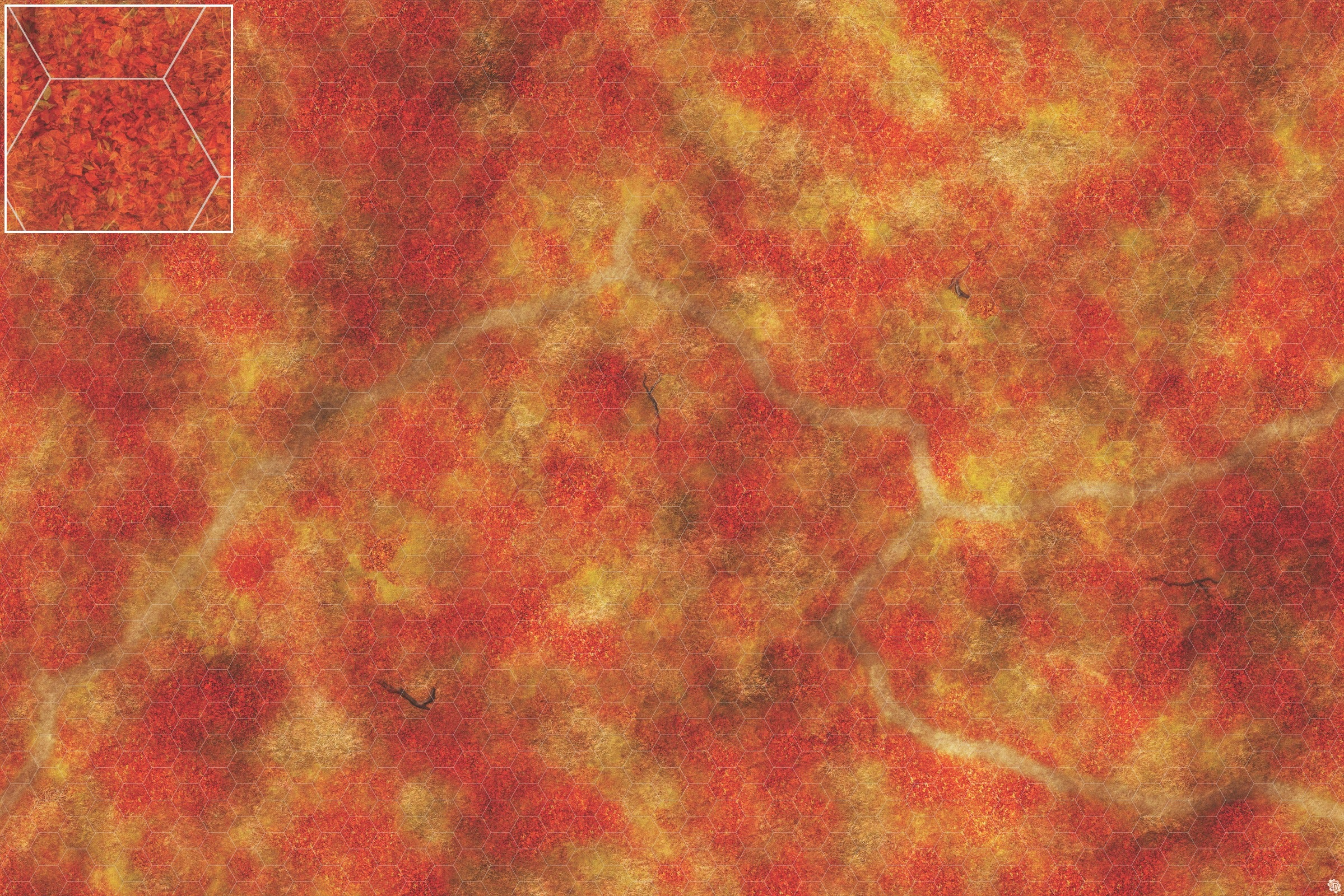 Mats by Mars: Autumn Forest Trail Tabletop Wargaming Play Mat