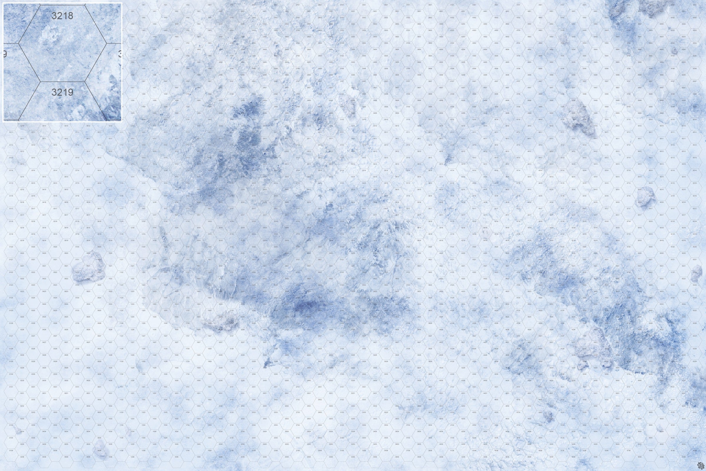 Mats by Mars: Glacial Pass Tabletop Wargaming Play Mat