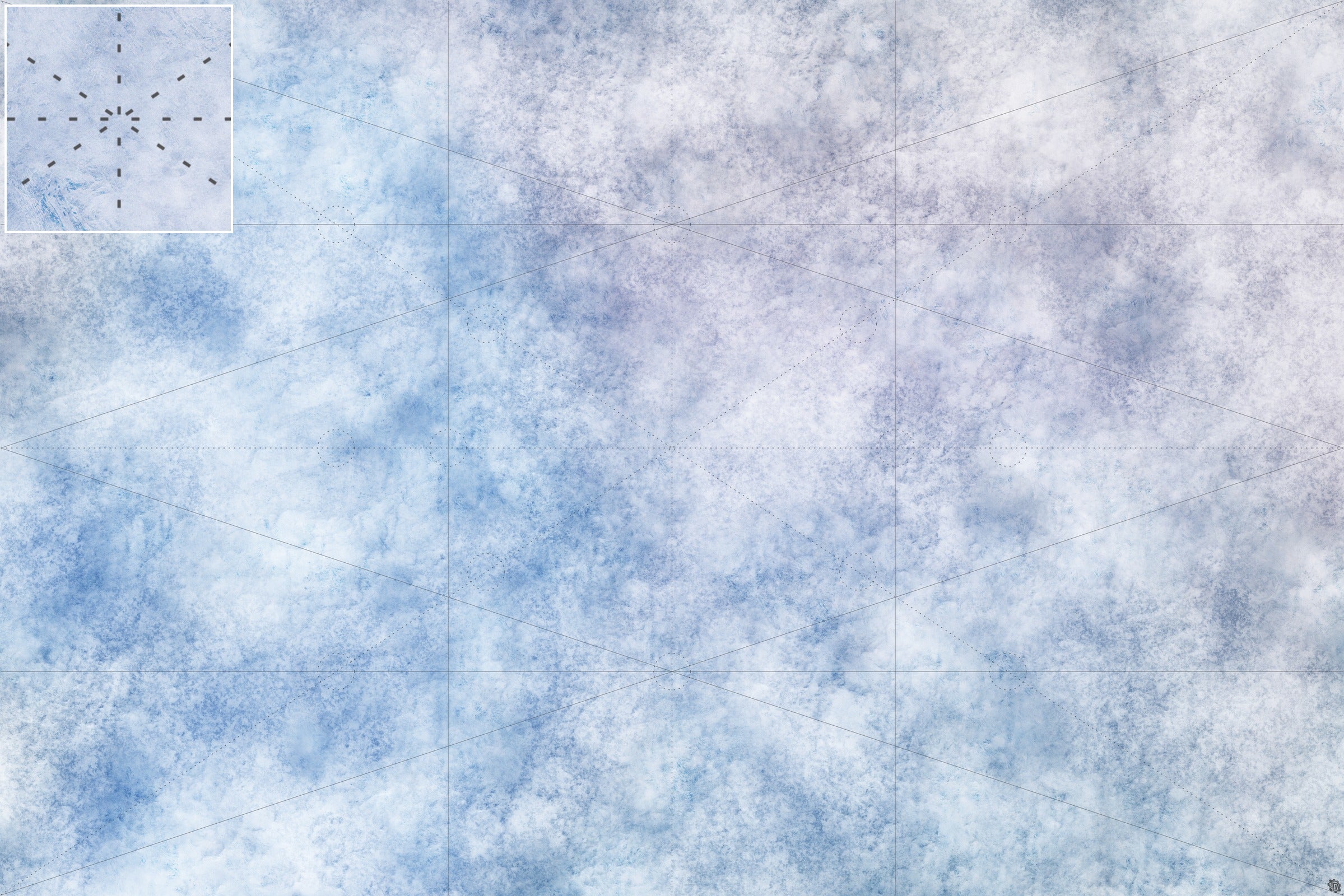 Mats by Mars: Glacial Plain Tabletop Wargaming Play Mat