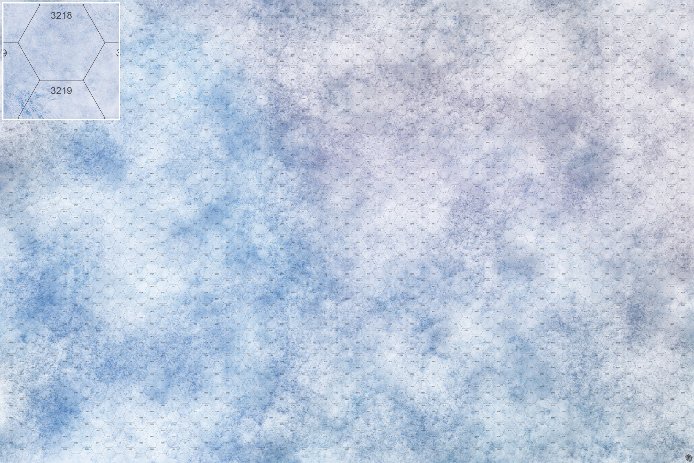 Mats by Mars: Glacial Plain Tabletop Wargaming Play Mat