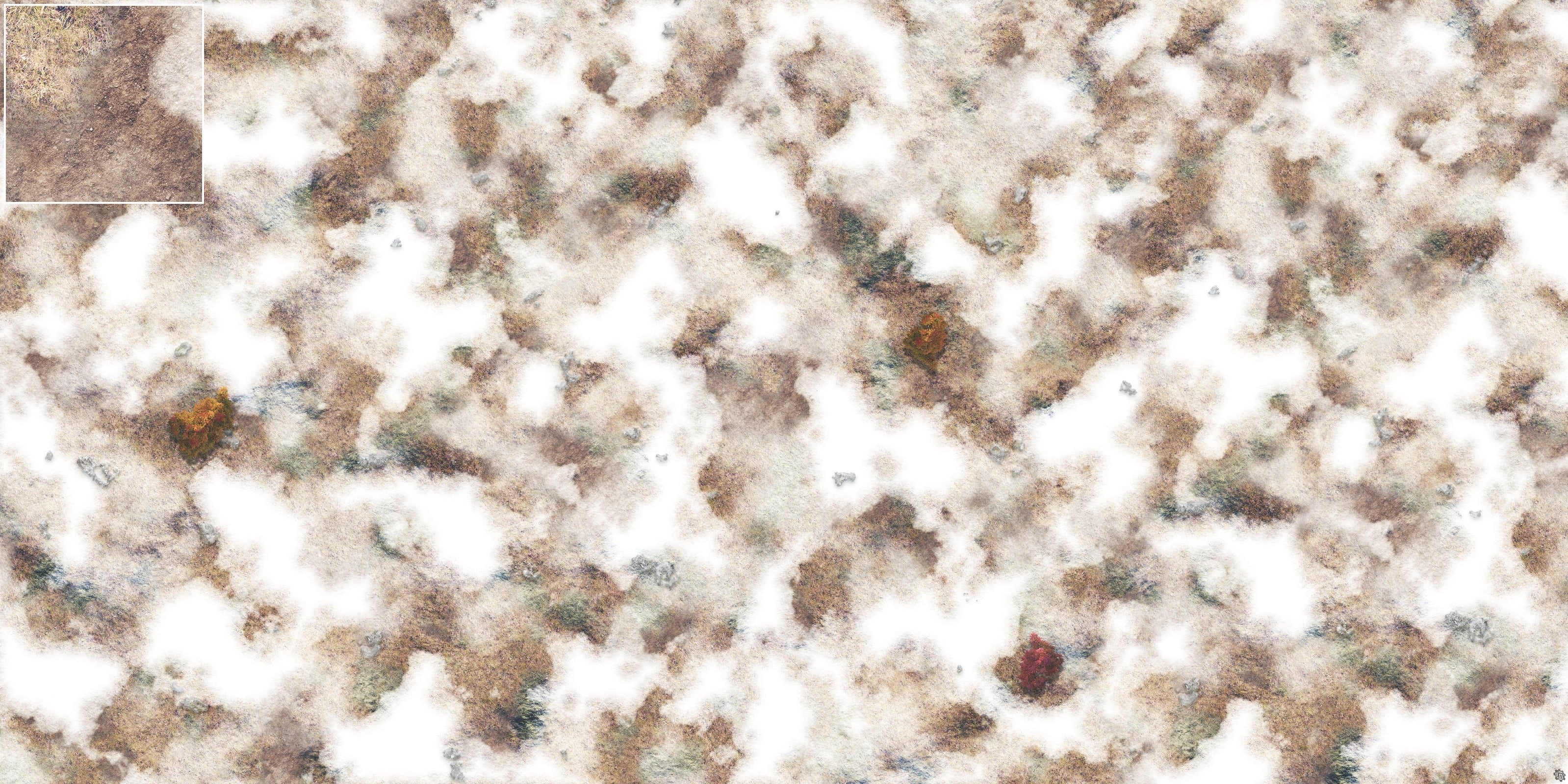 Mats by Mars: Snowy Tundra Tabletop Wargaming Play Mat