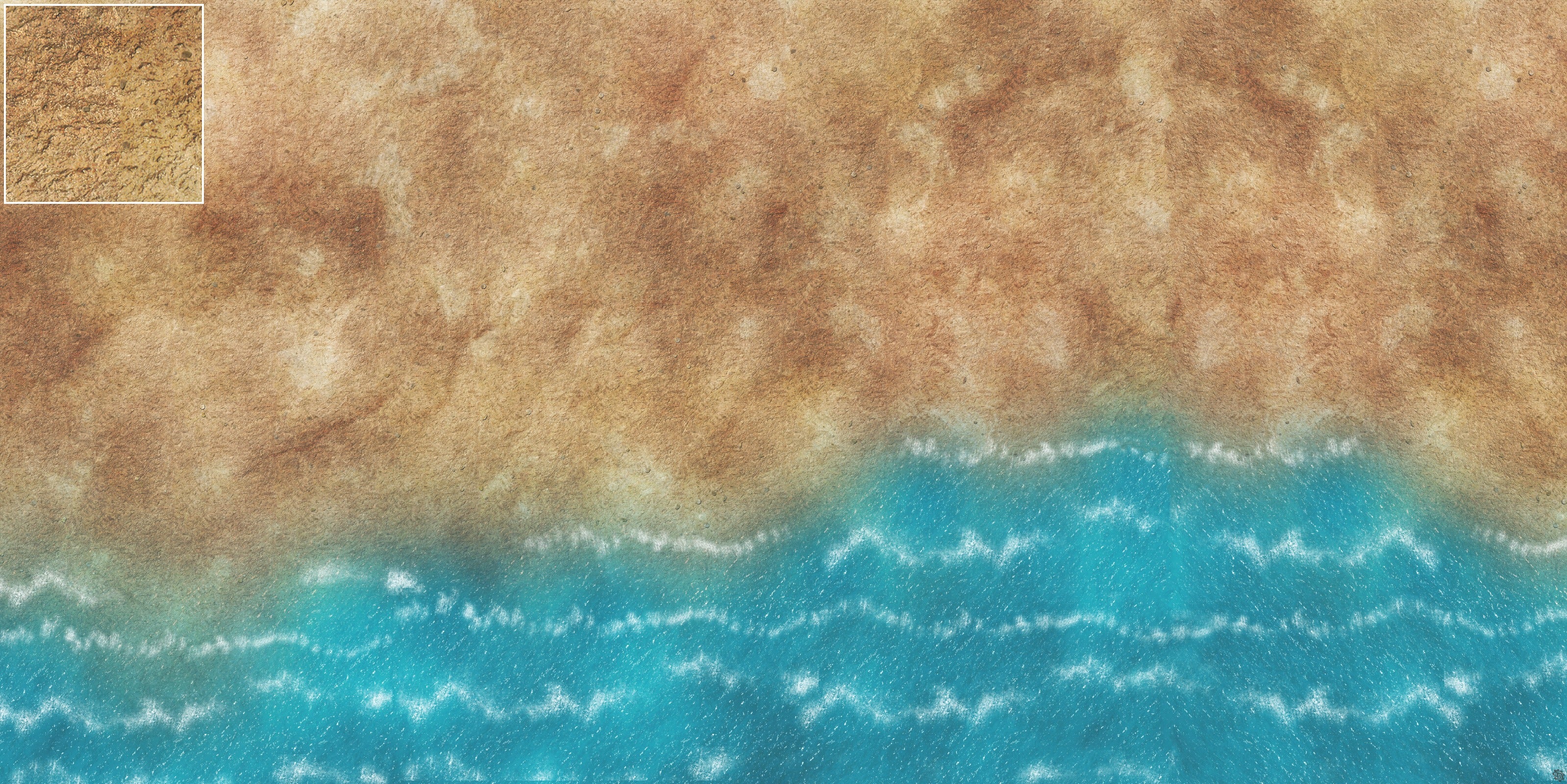 Mats by Mars: Treasure Beach Tabletop Wargaming Play Mat