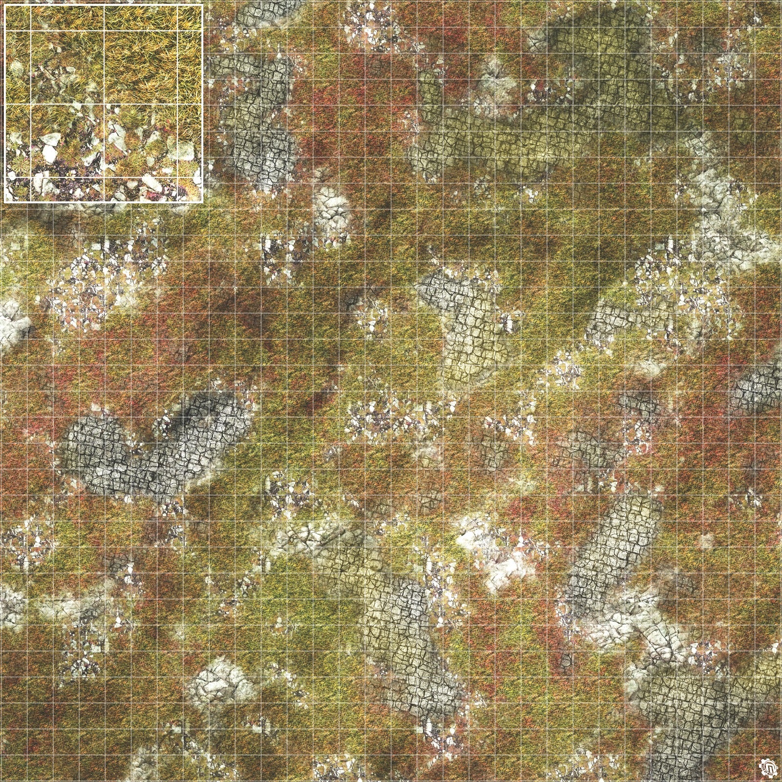 Mats by Mars: Abandoned City Tabletop Wargaming Play Mat