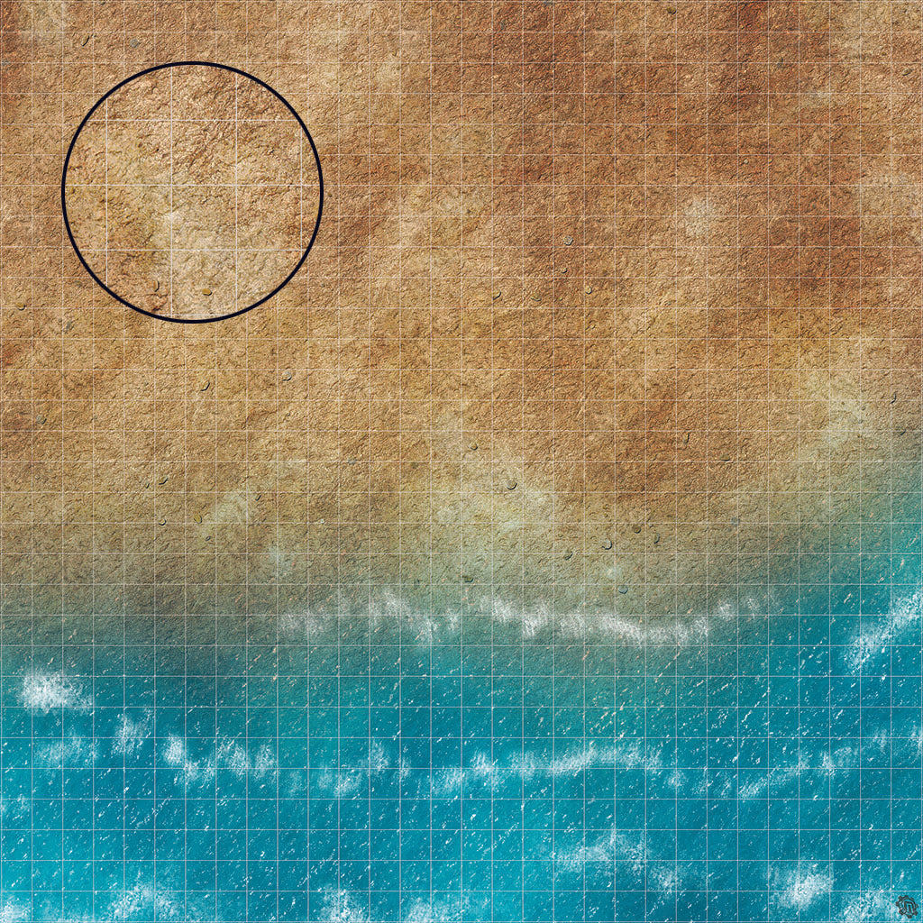 Mats by Mars: Treasure Beach Tabletop Wargaming Play Mat