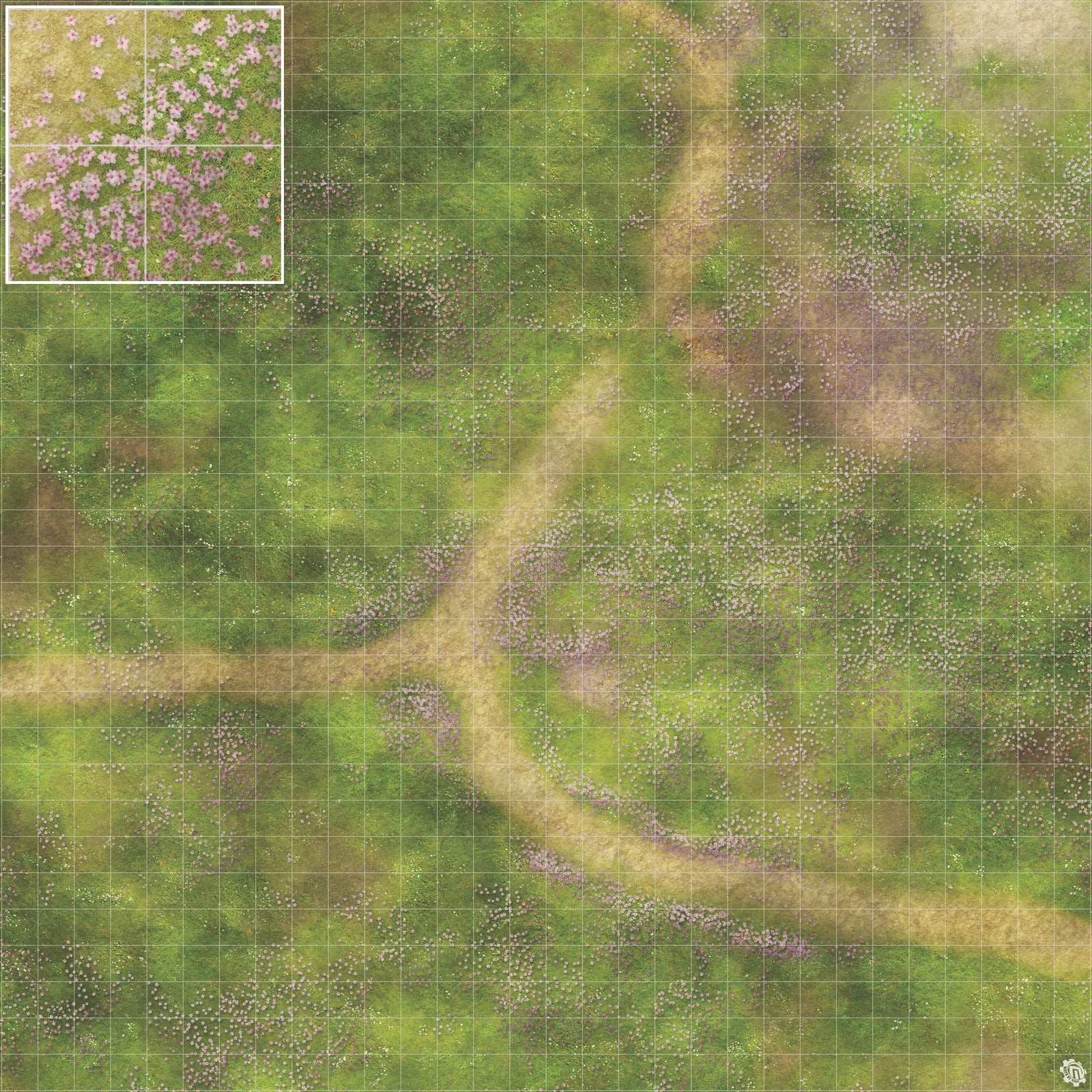 Mats by Mars: Cherry Blossom Crossroads Tabletop Wargaming Play Mat