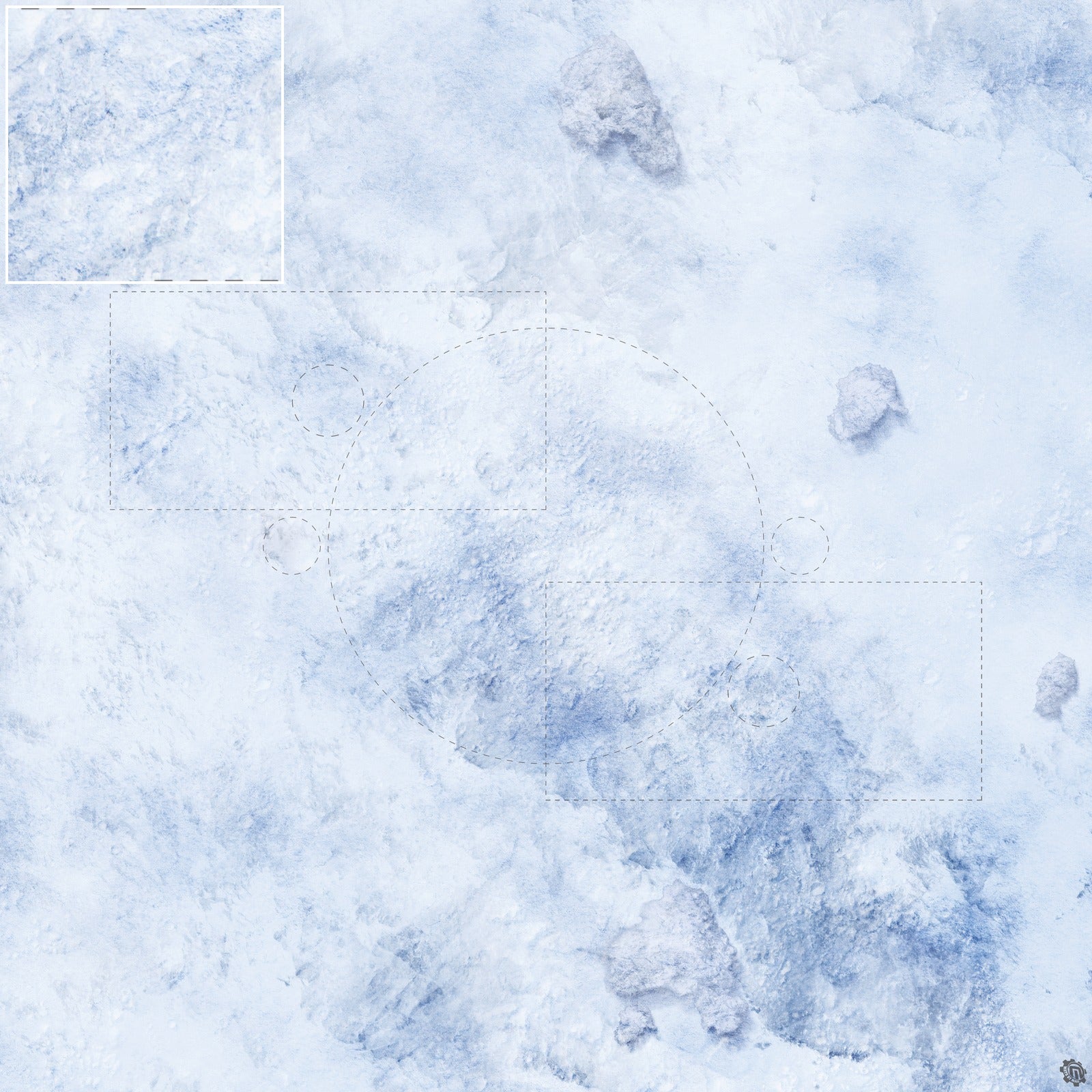 Mats by Mars: Glacial Pass Tabletop Wargaming Play Mat