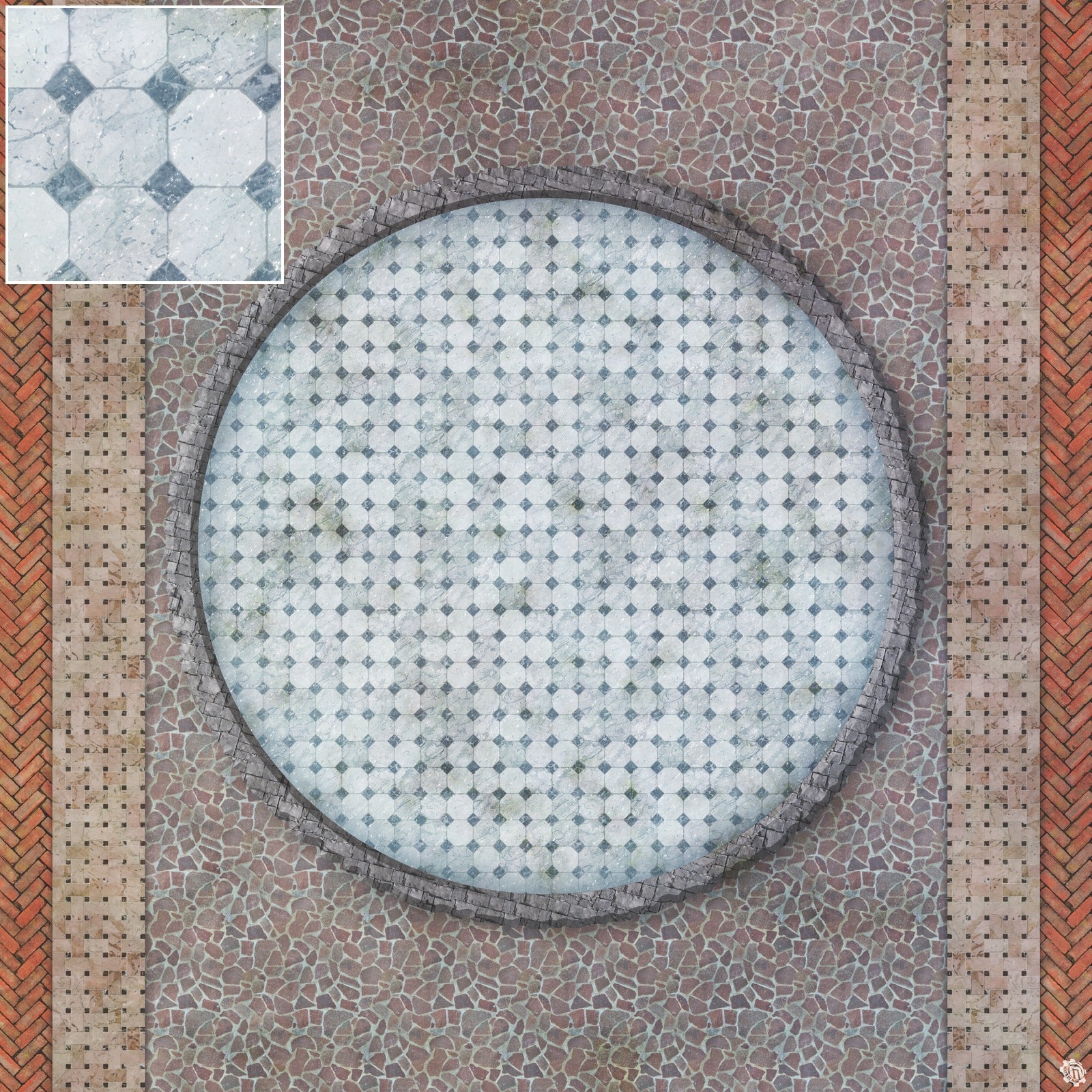 Mats by Mars: Piazza Tabletop Wargaming Play Mat