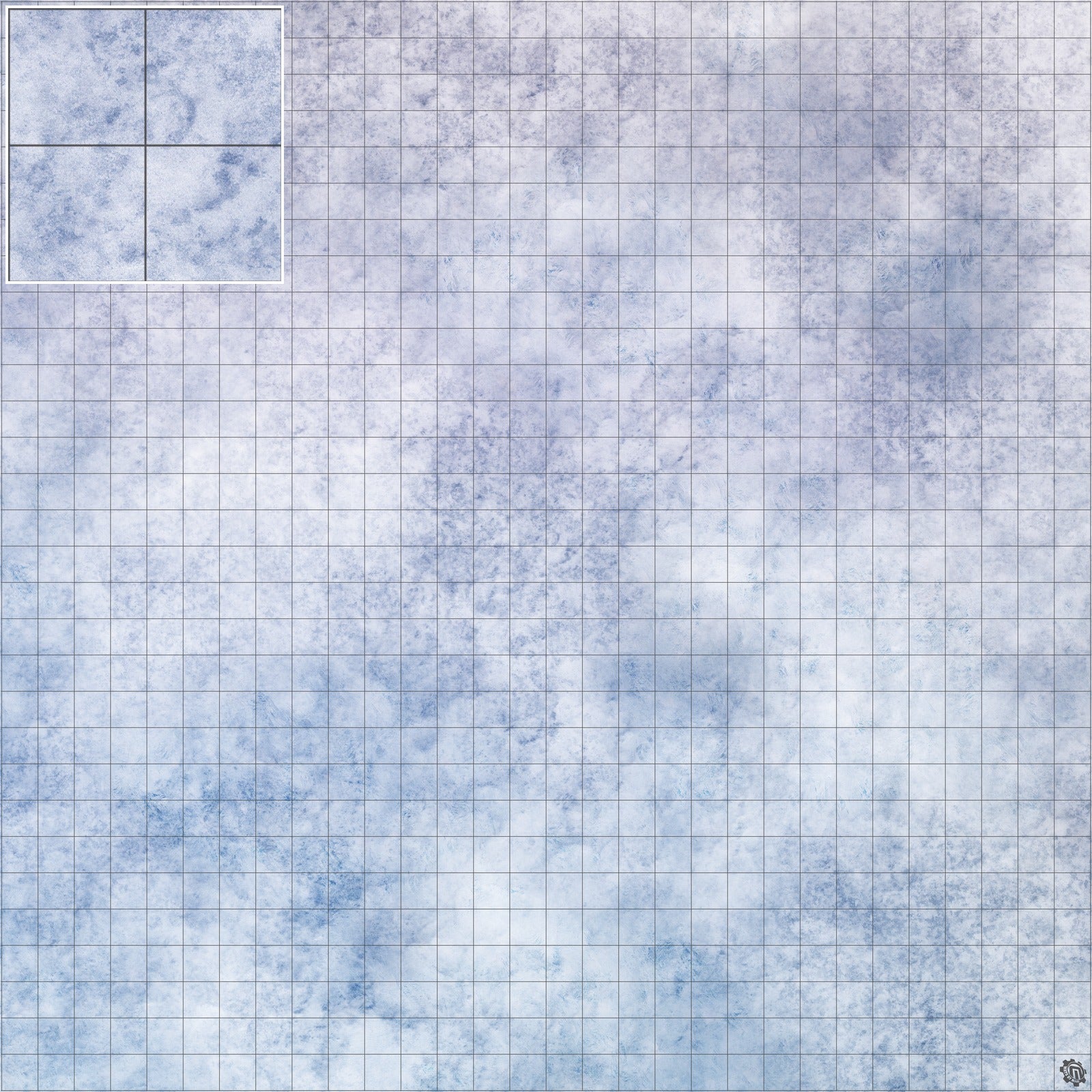 Mats by Mars: Glacial Plain Tabletop Wargaming Play Mat