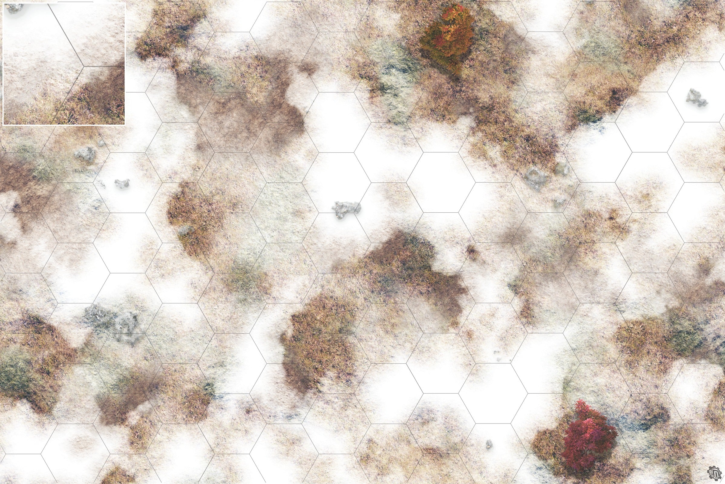 Mats by Mars: Snowy Tundra Tabletop Wargaming Play Mat