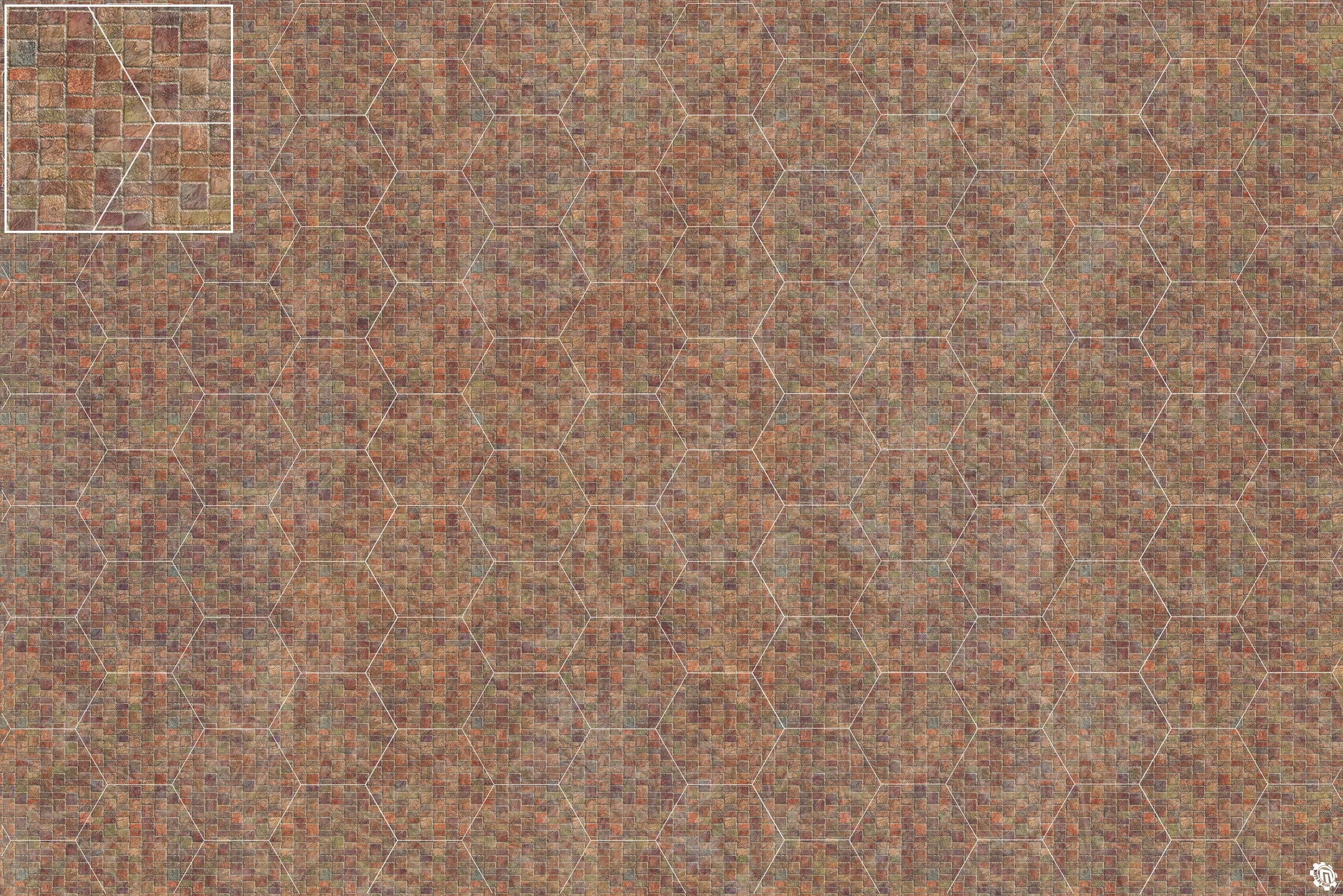 Mats by Mars: Sett in Stone (Red) Tabletop Wargaming Play Mat