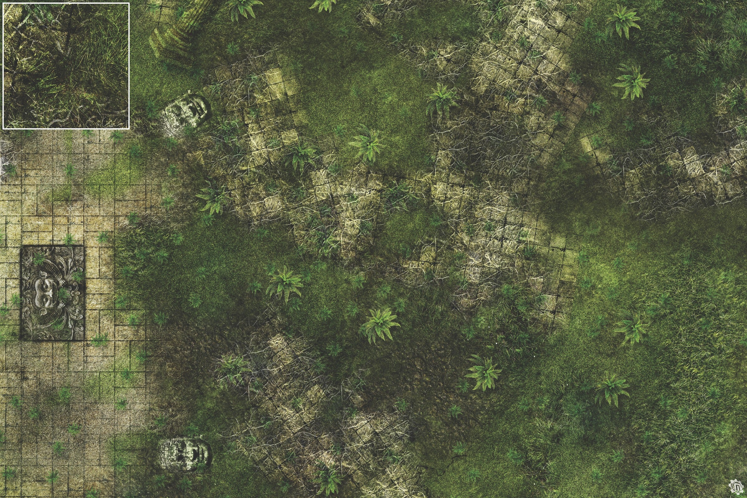 Mats by Mars: Forgotten Temple (Altar) Tabletop Wargaming Play Mat