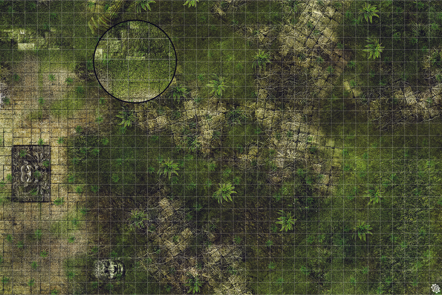 Mats by Mars: Forgotten Temple (Altar) Tabletop Wargaming Play Mat