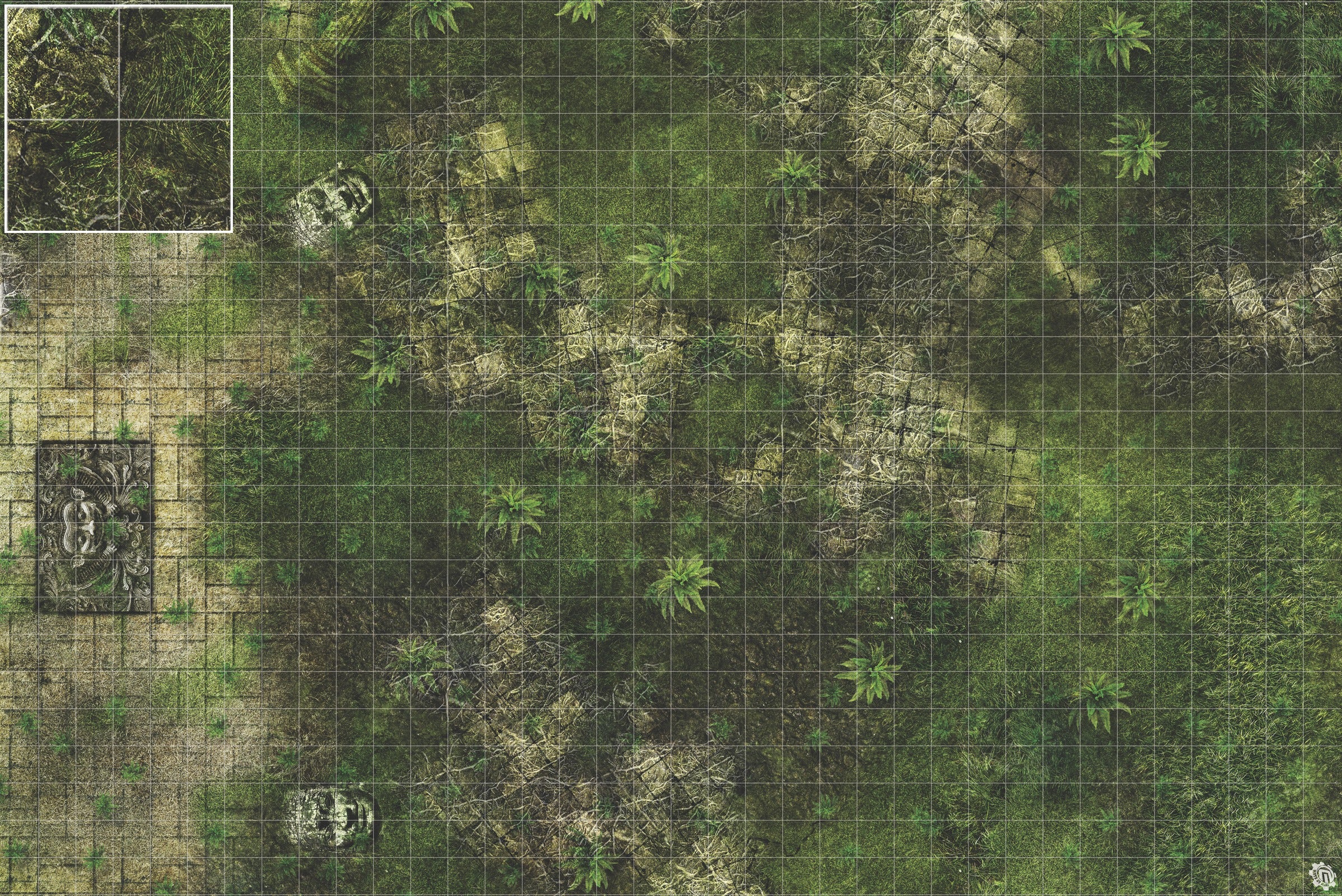 Mats by Mars: Forgotten Temple (Altar) Tabletop Wargaming Play Mat