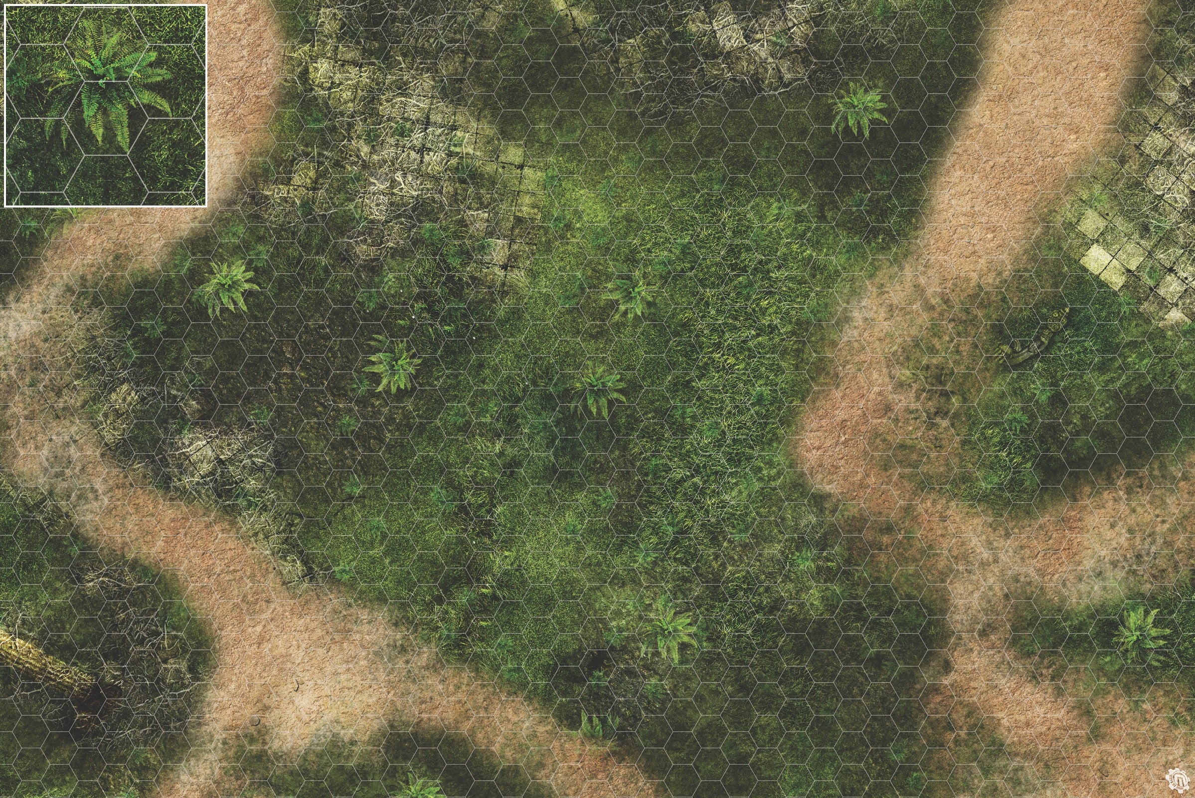 Mats by Mars: Island Path Tabletop Wargaming Play Mat