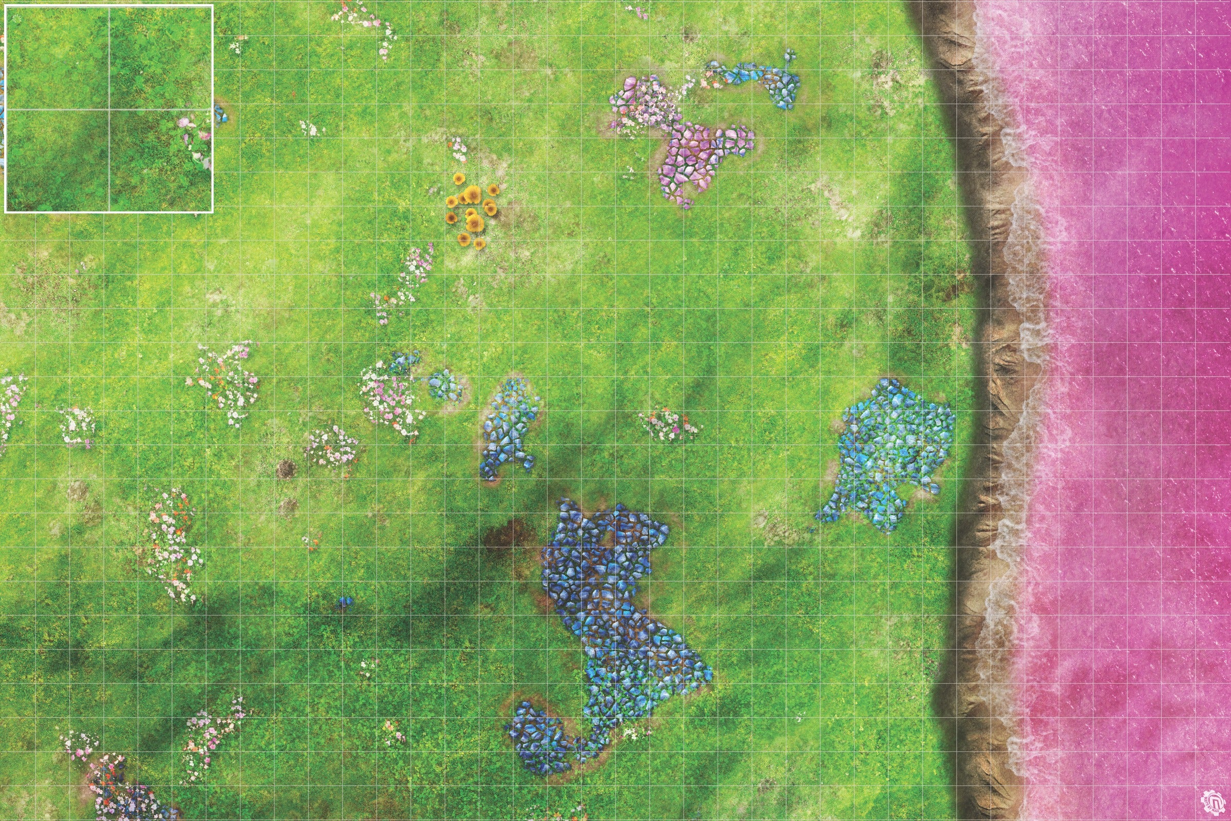 Mats by Mars: Faewild Shore Tabletop Wargaming Play Mat
