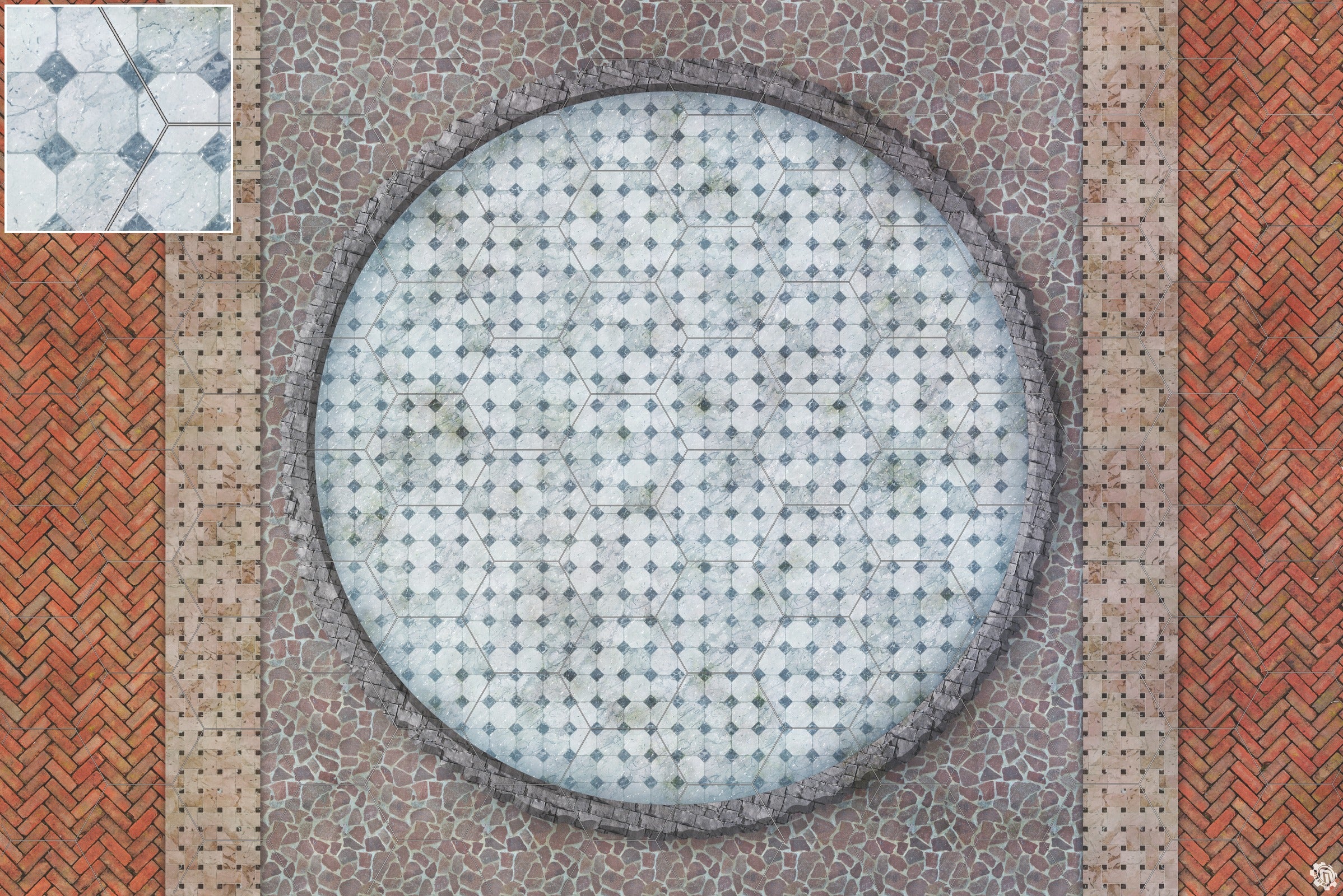 Mats by Mars: Piazza Tabletop Wargaming Play Mat