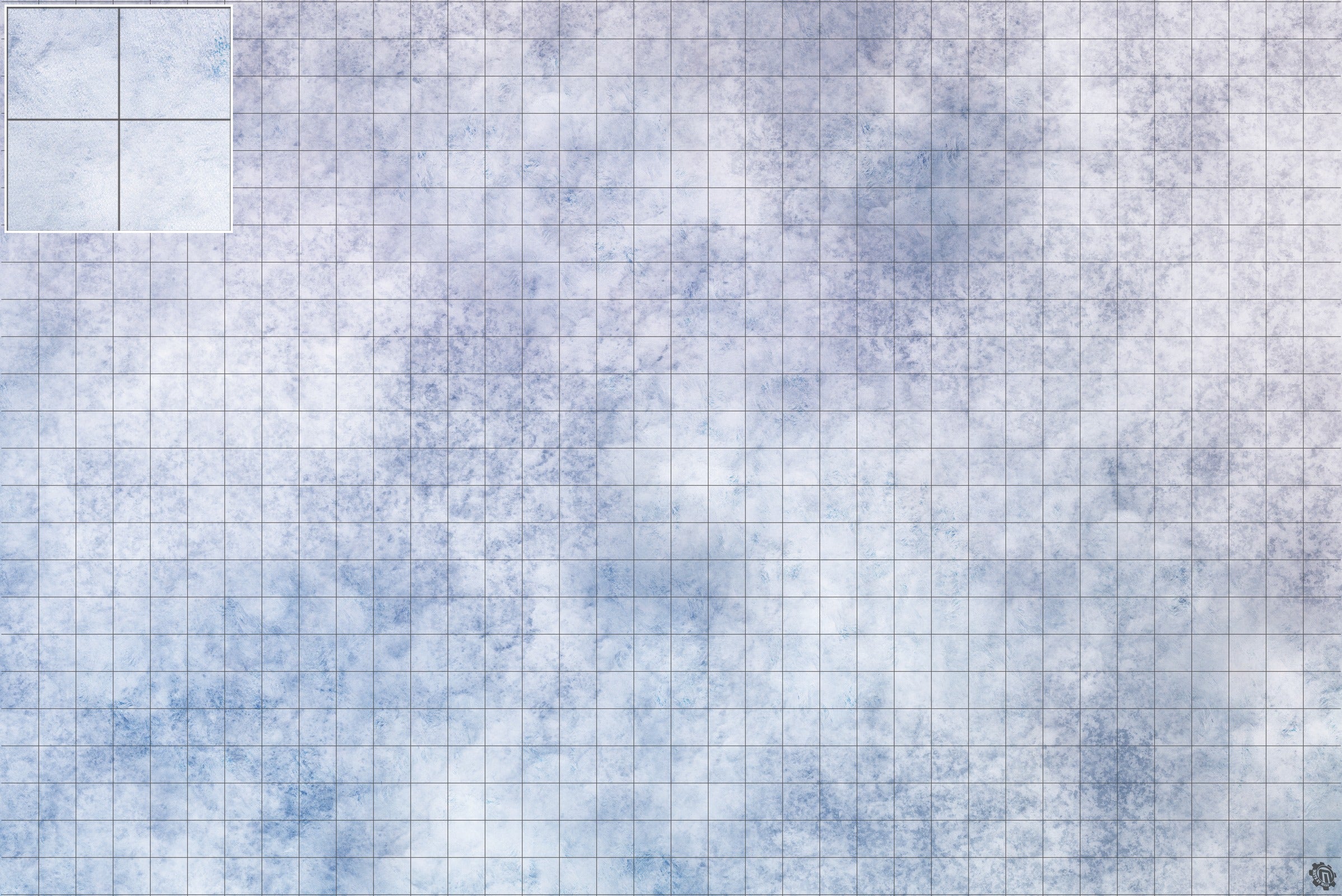 Mats by Mars: Glacial Plain Tabletop Wargaming Play Mat