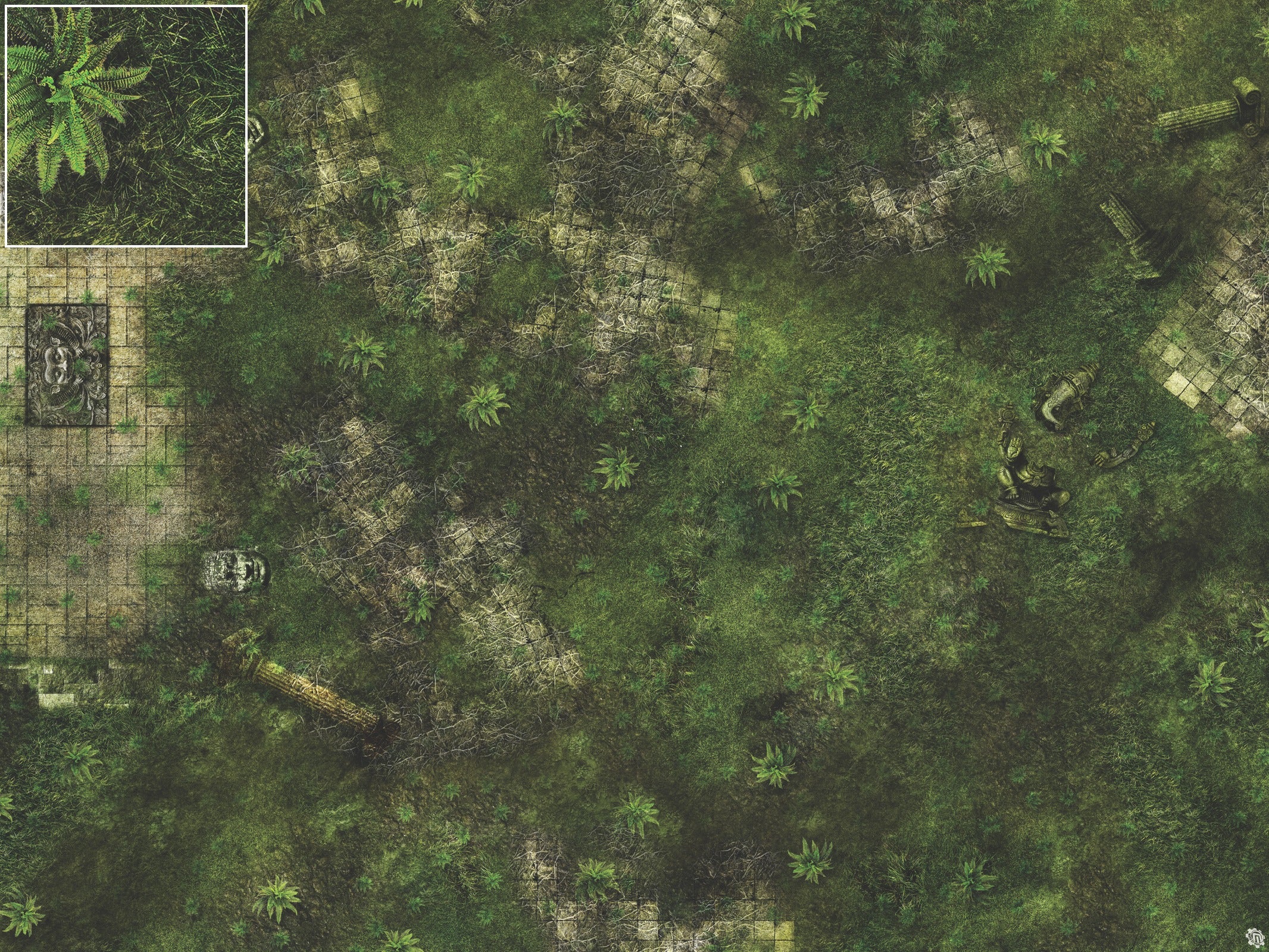 Mats by Mars: Forgotten Temple (Altar) Tabletop Wargaming Play Mat