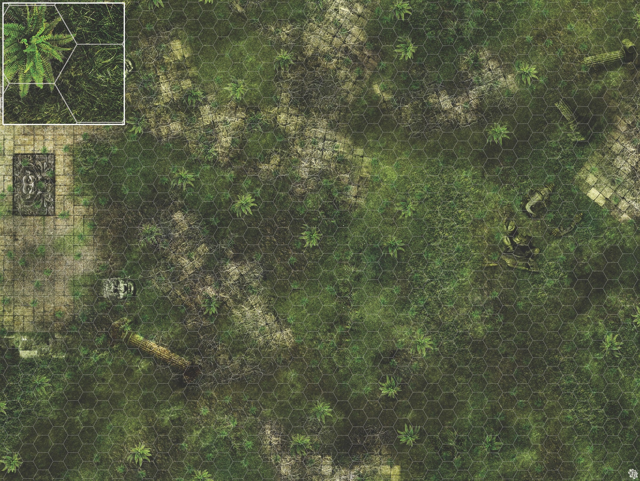 Mats by Mars: Forgotten Temple (Altar) Tabletop Wargaming Play Mat