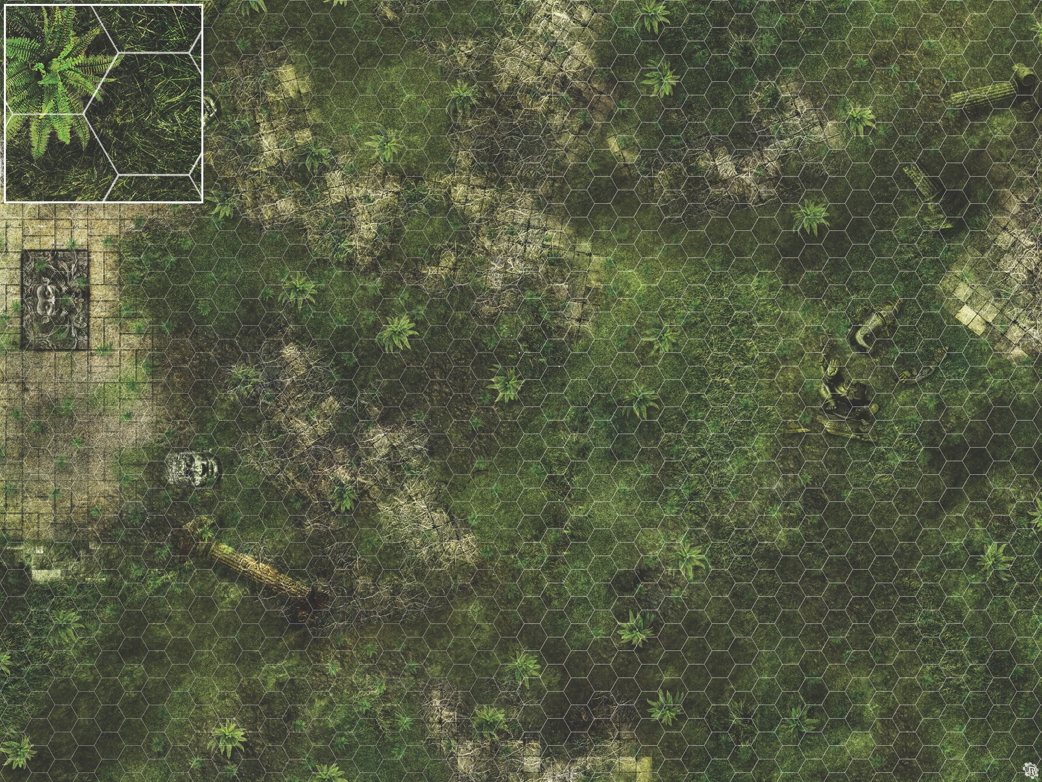 Mats by Mars: Forgotten Temple (Altar) Tabletop Wargaming Play Mat