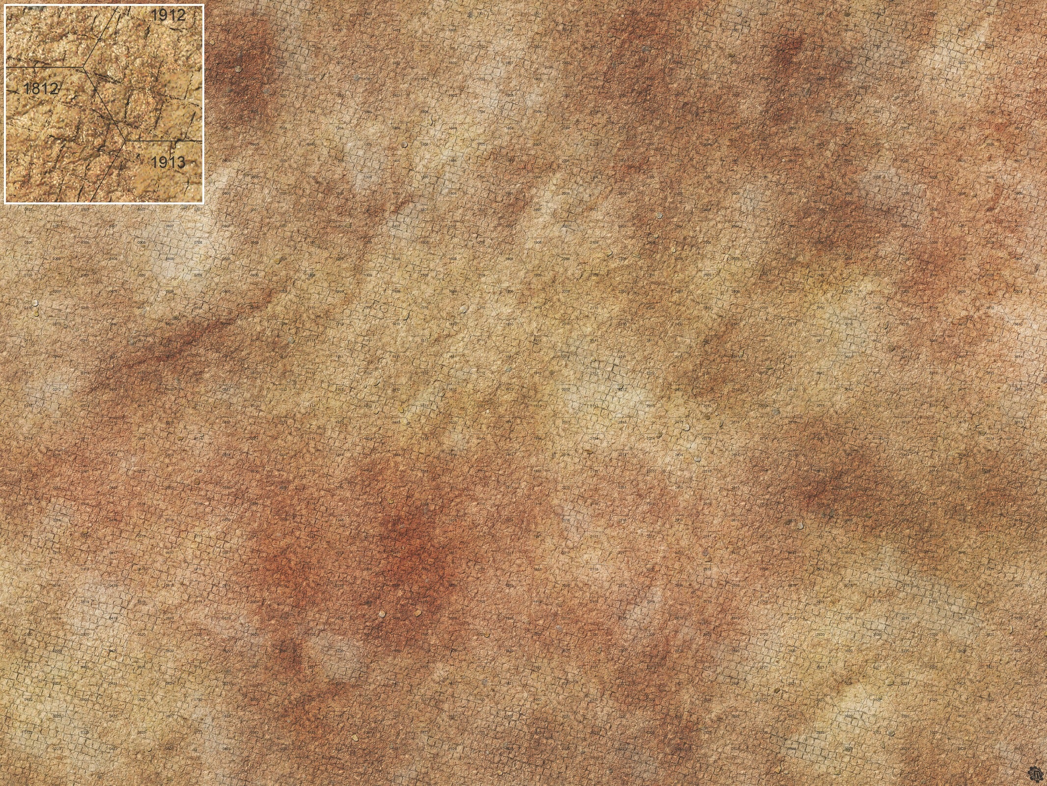 Mats by Mars: Sandy Cobbles Tabletop Wargaming Play Mat