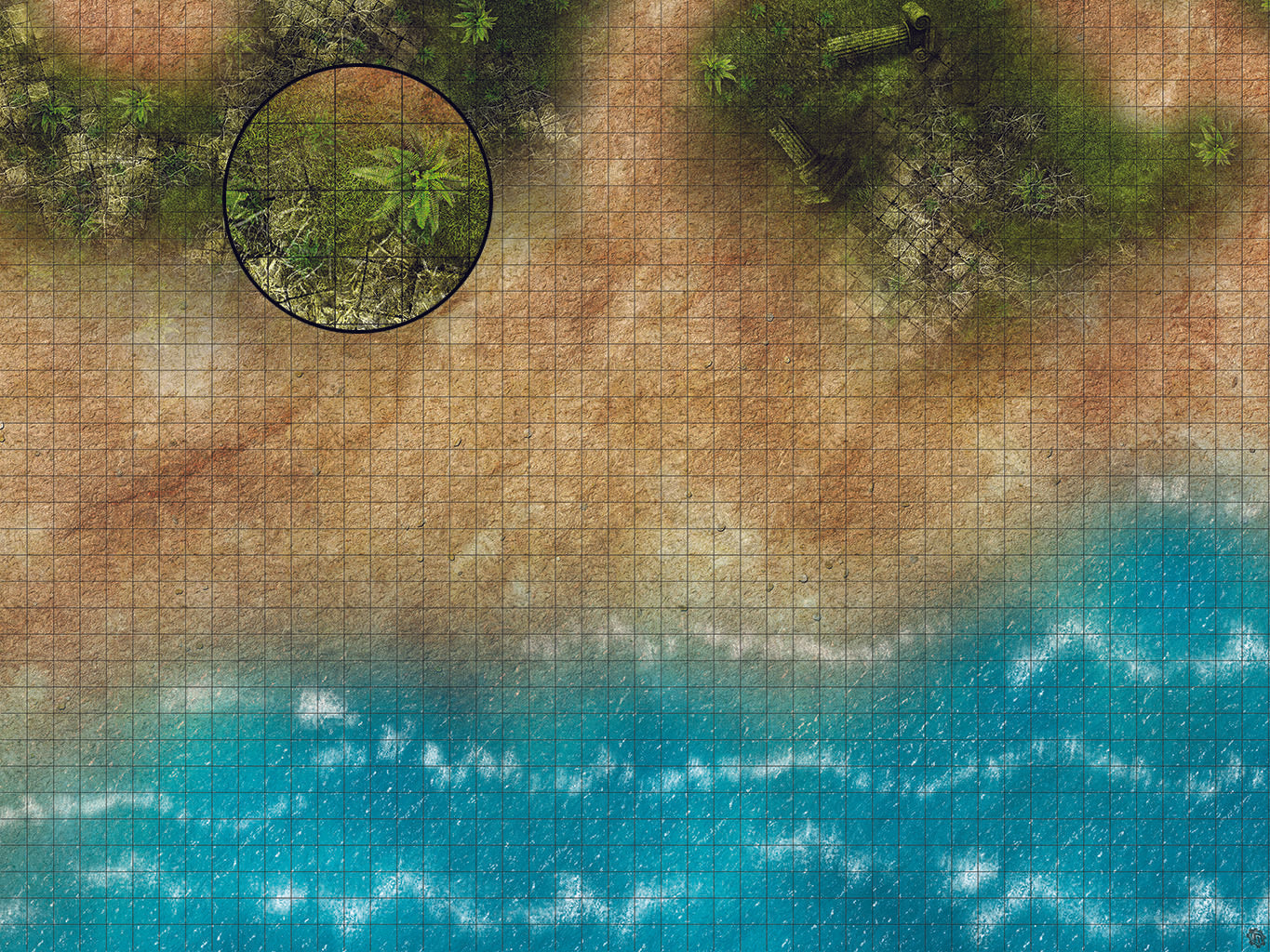 Mats by Mars: Jungle Treasure Tabletop Wargaming Play Mat