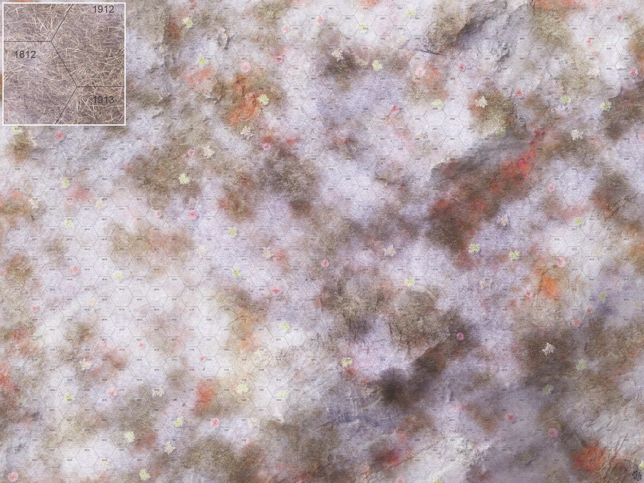 Mats by Mars: Hinterland Snow Tabletop Wargaming Play Mat