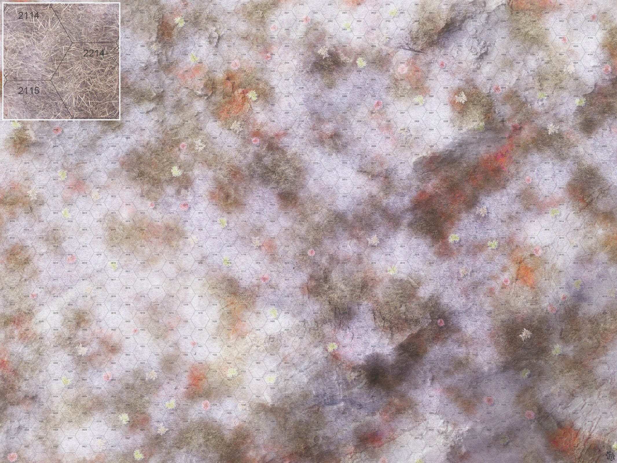 Mats by Mars: Hinterland Snow Tabletop Wargaming Play Mat