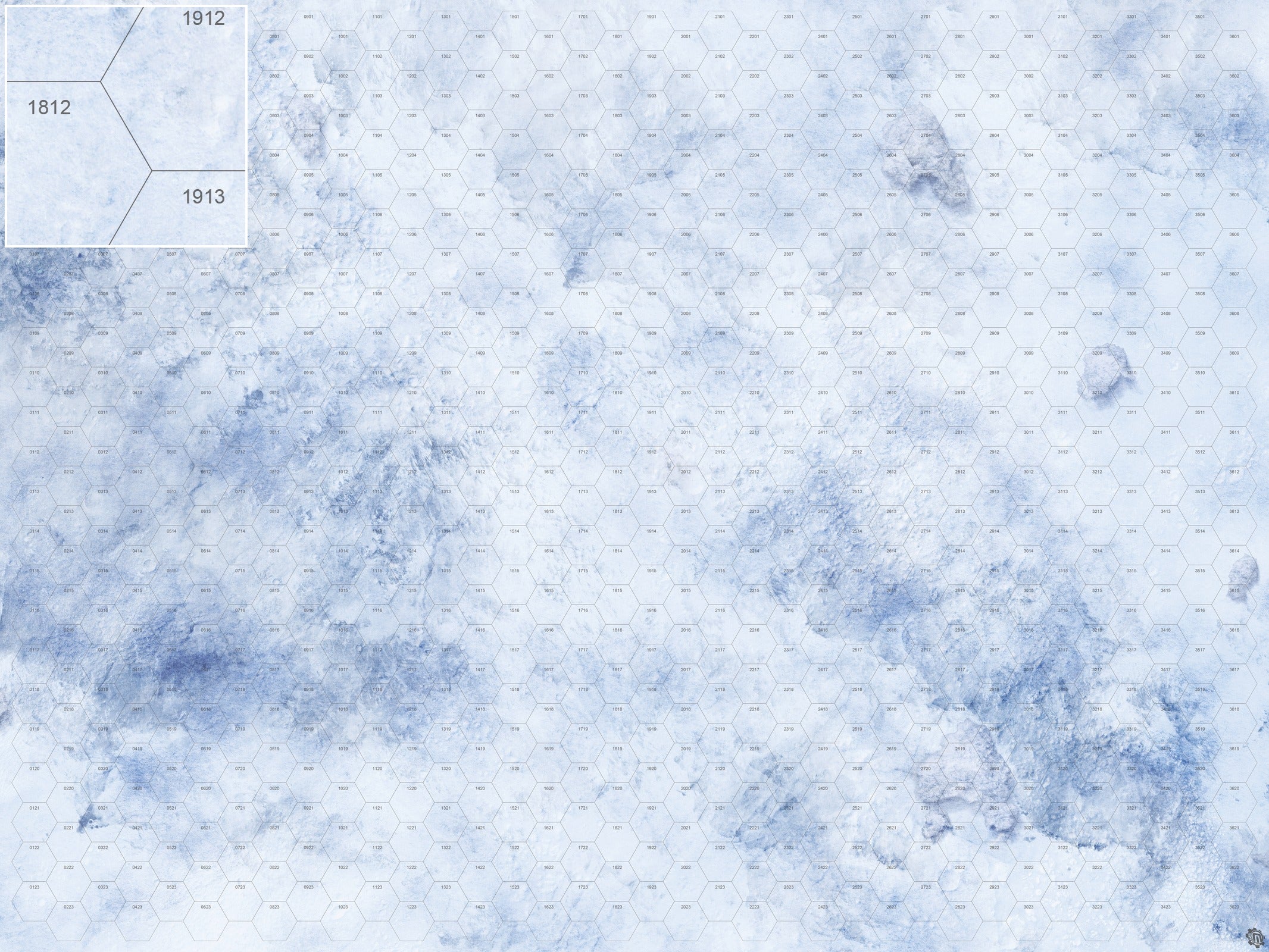 Mats by Mars: Glacial Pass Tabletop Wargaming Play Mat